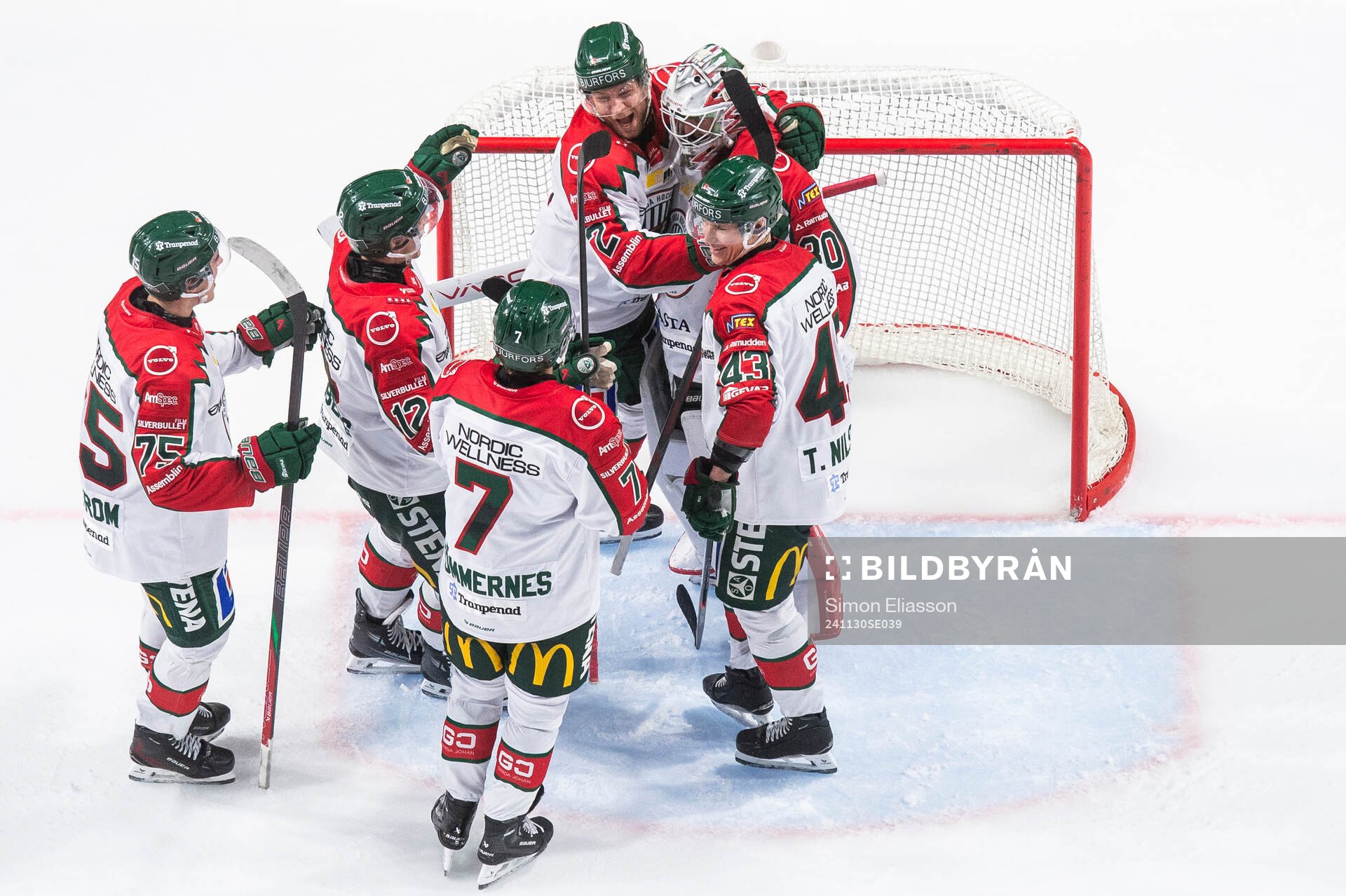 Frölundas Christian Folin och målvakt Tobias Normann