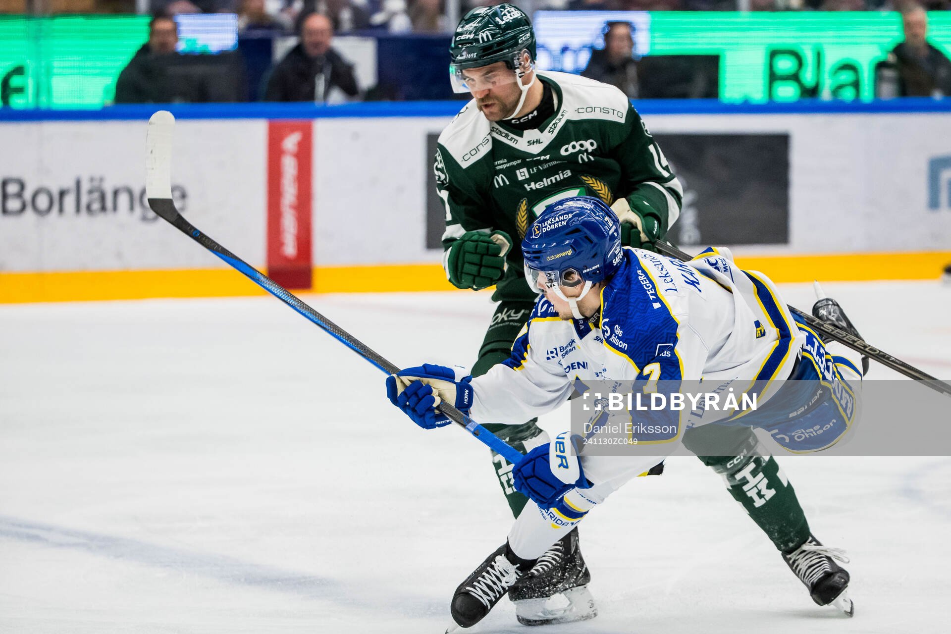 Färjestads Henrik Björklund och Leksands Marcus Karlberg