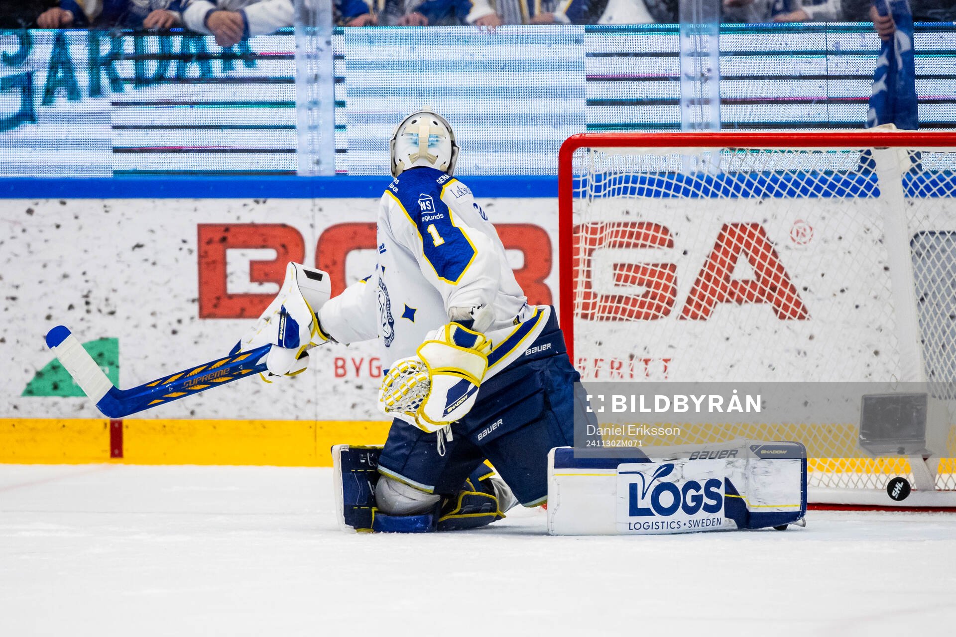 3-4 bakom Leksands målvakt Marcus Gidlöf