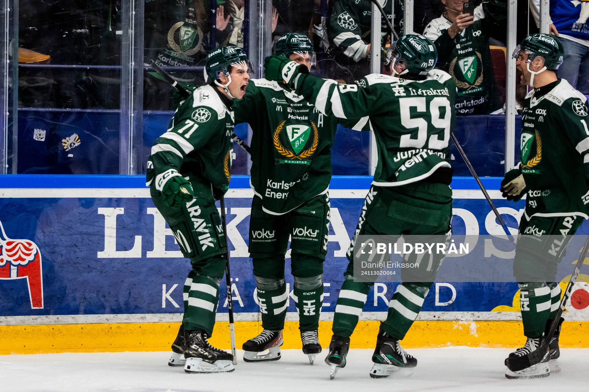 Färjestads Viktor Lodin jubel