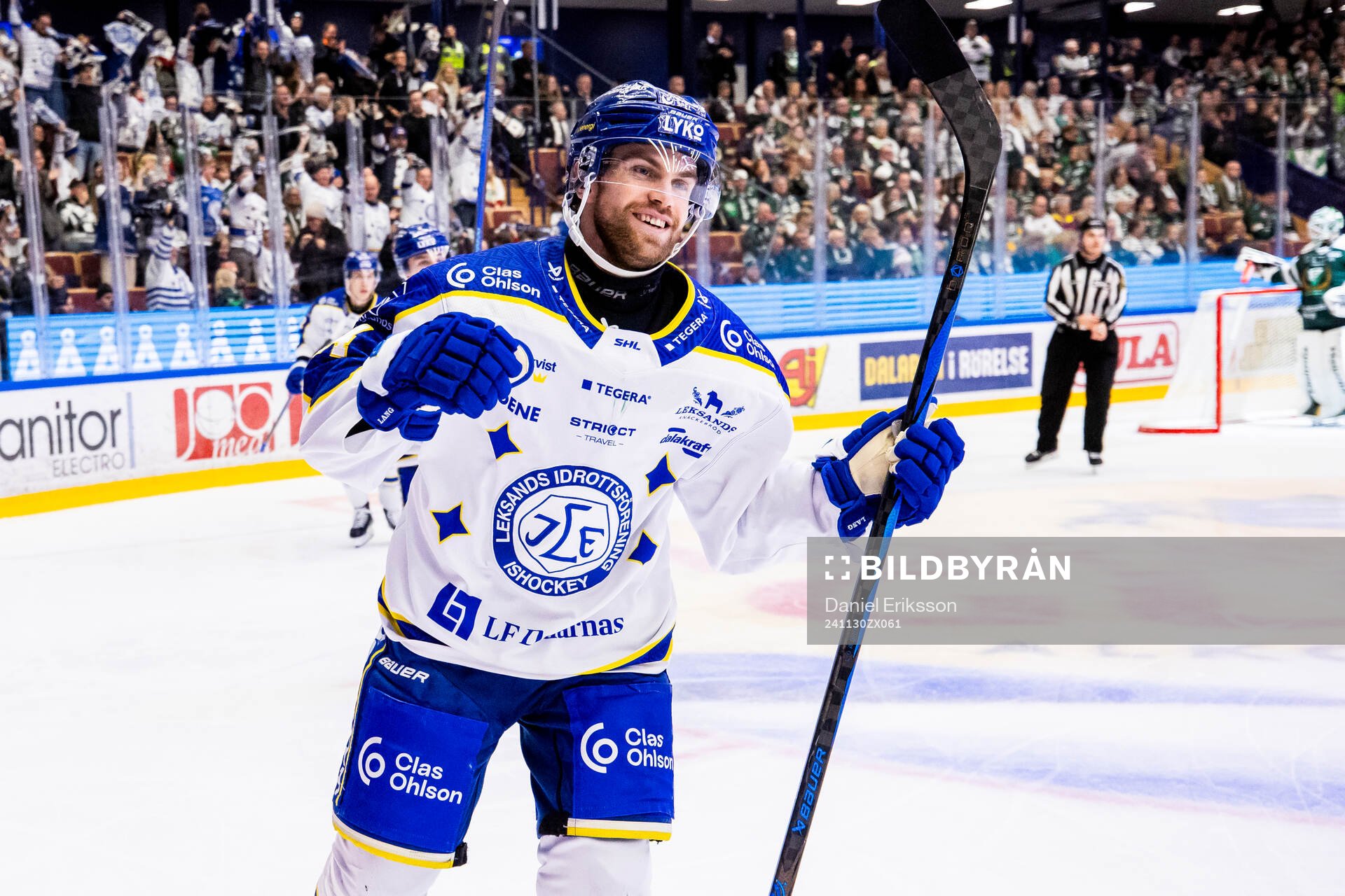 Leksands Oskar Lang jubel 3-0
