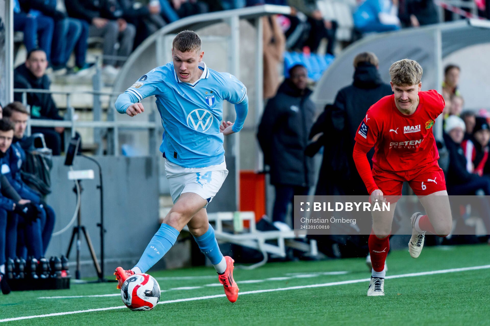Malmö FFs Sebastian Jörgensen och Torslandas Dominic