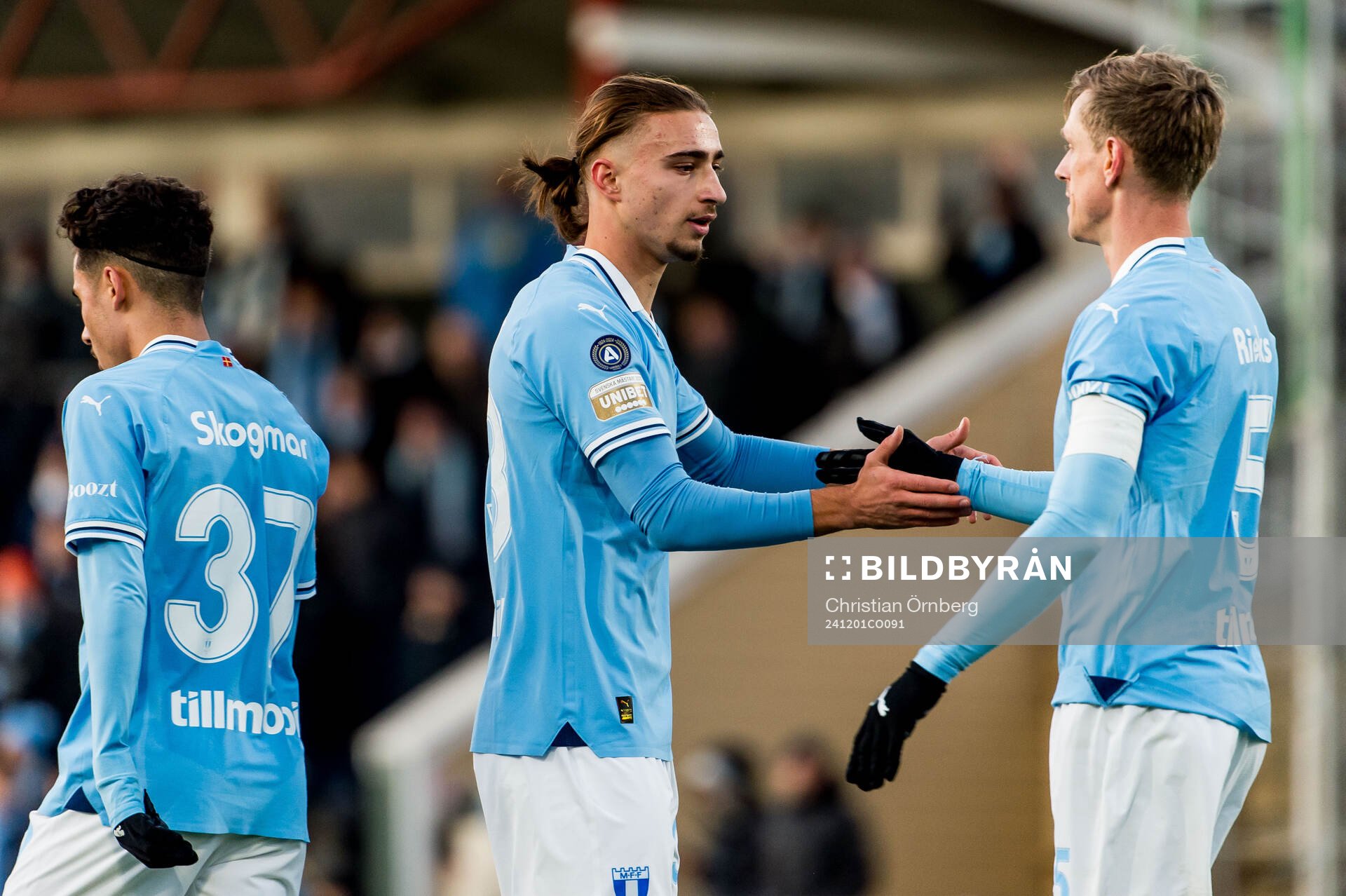 Malmö FFs Elison Makolli och Søren Rieks jublar