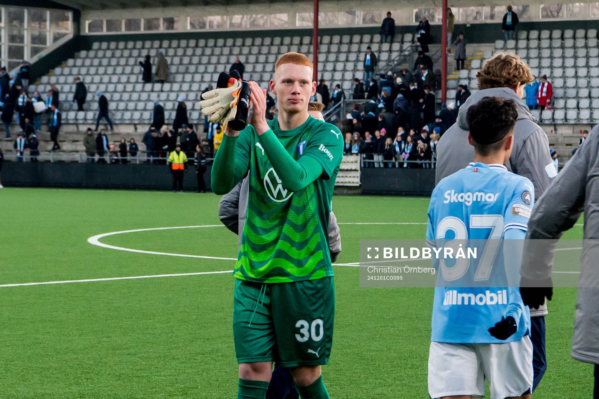 Malmö FFs målvakt Joakim Persson jublar