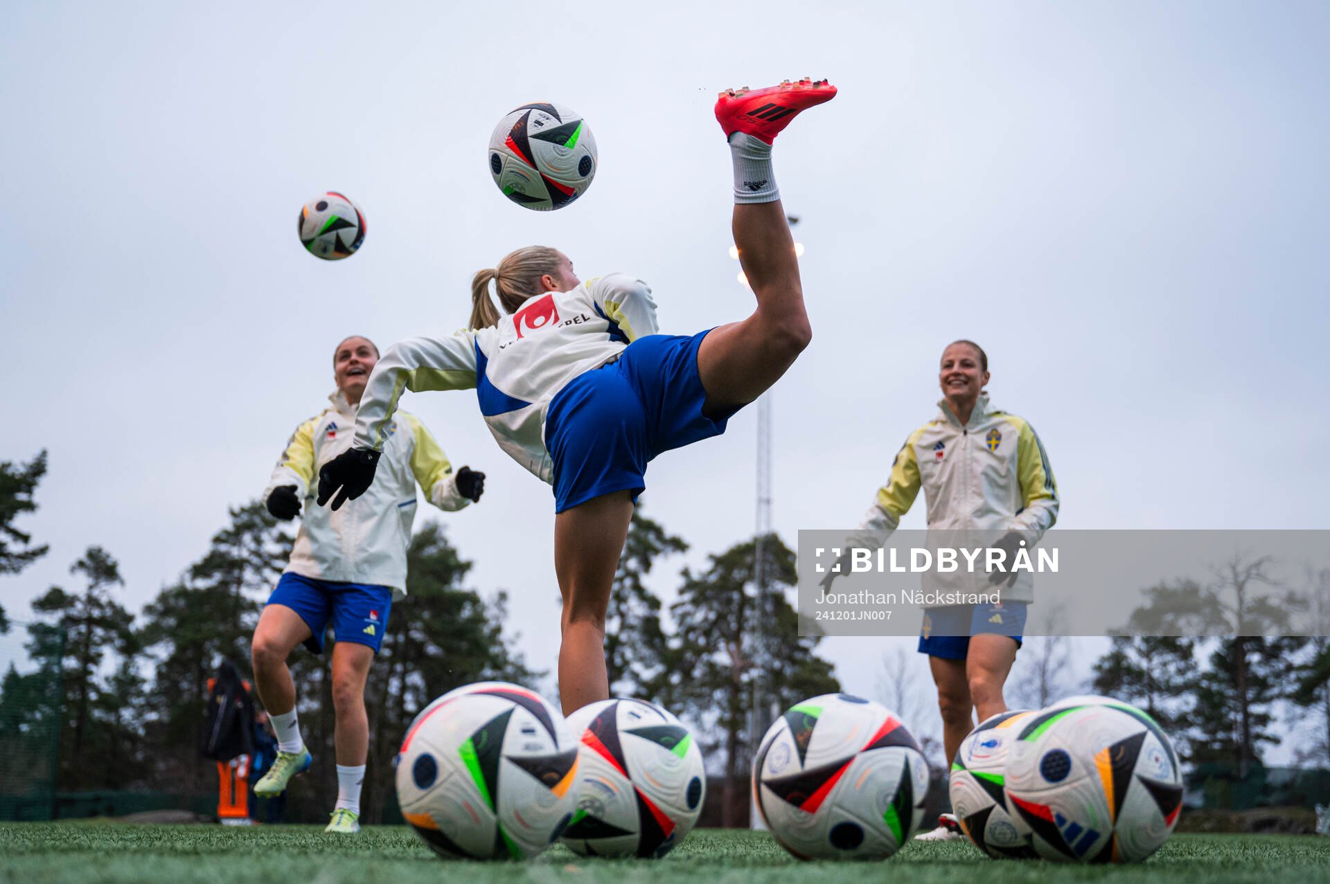 Players of the Swedish women's national football team