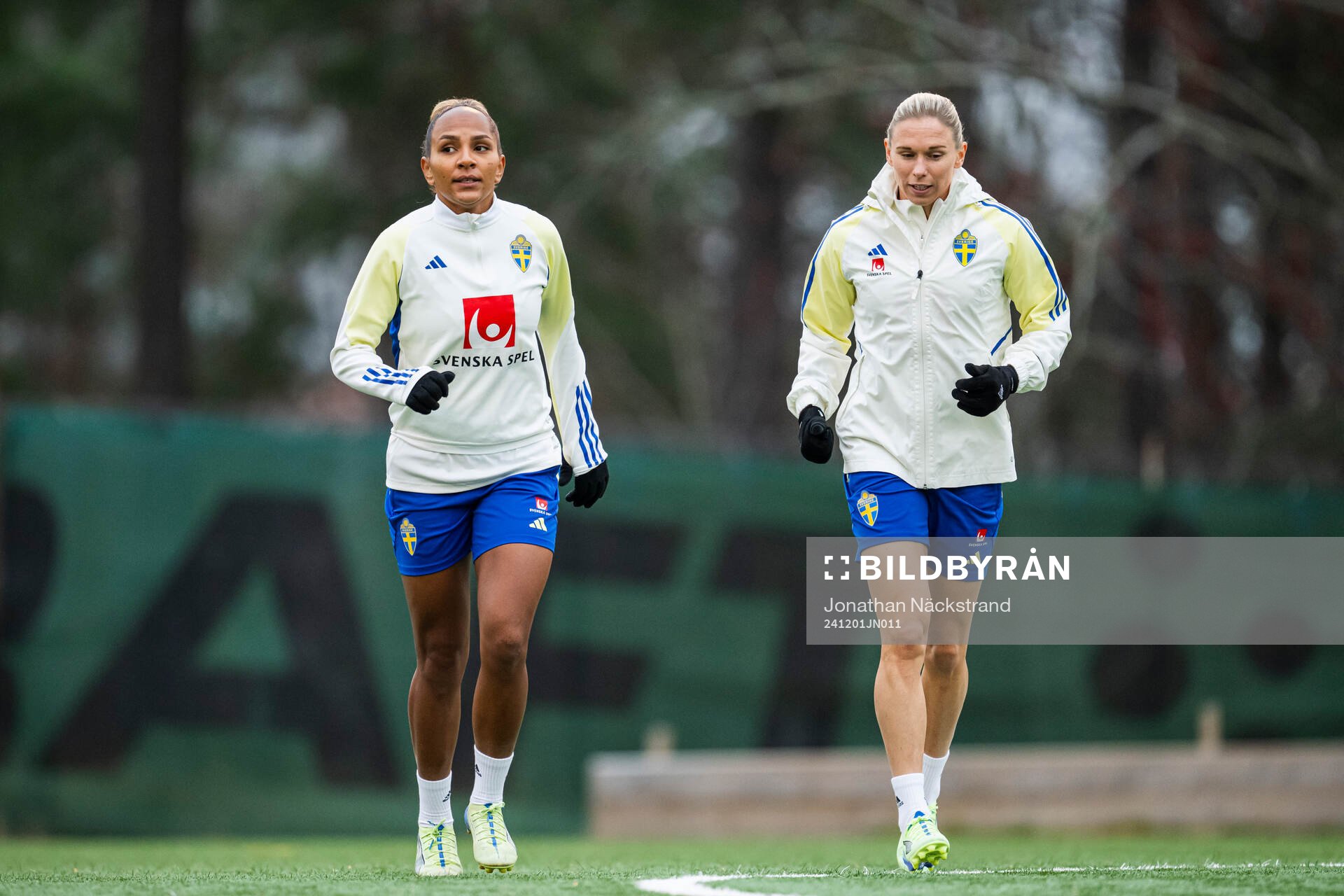 Madelen Janogy and Jonna Andersson of the Swedish women's