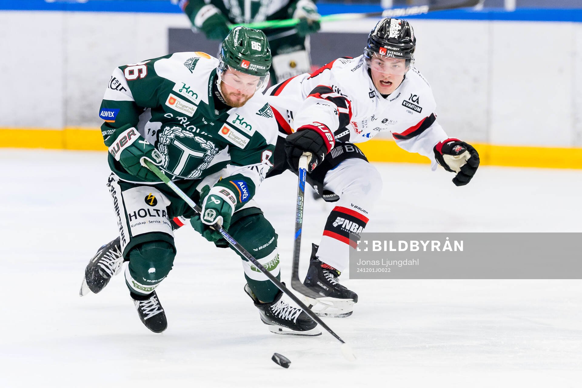 Tingsryds Jesper Sellin och Nybros Hannes Hellberg