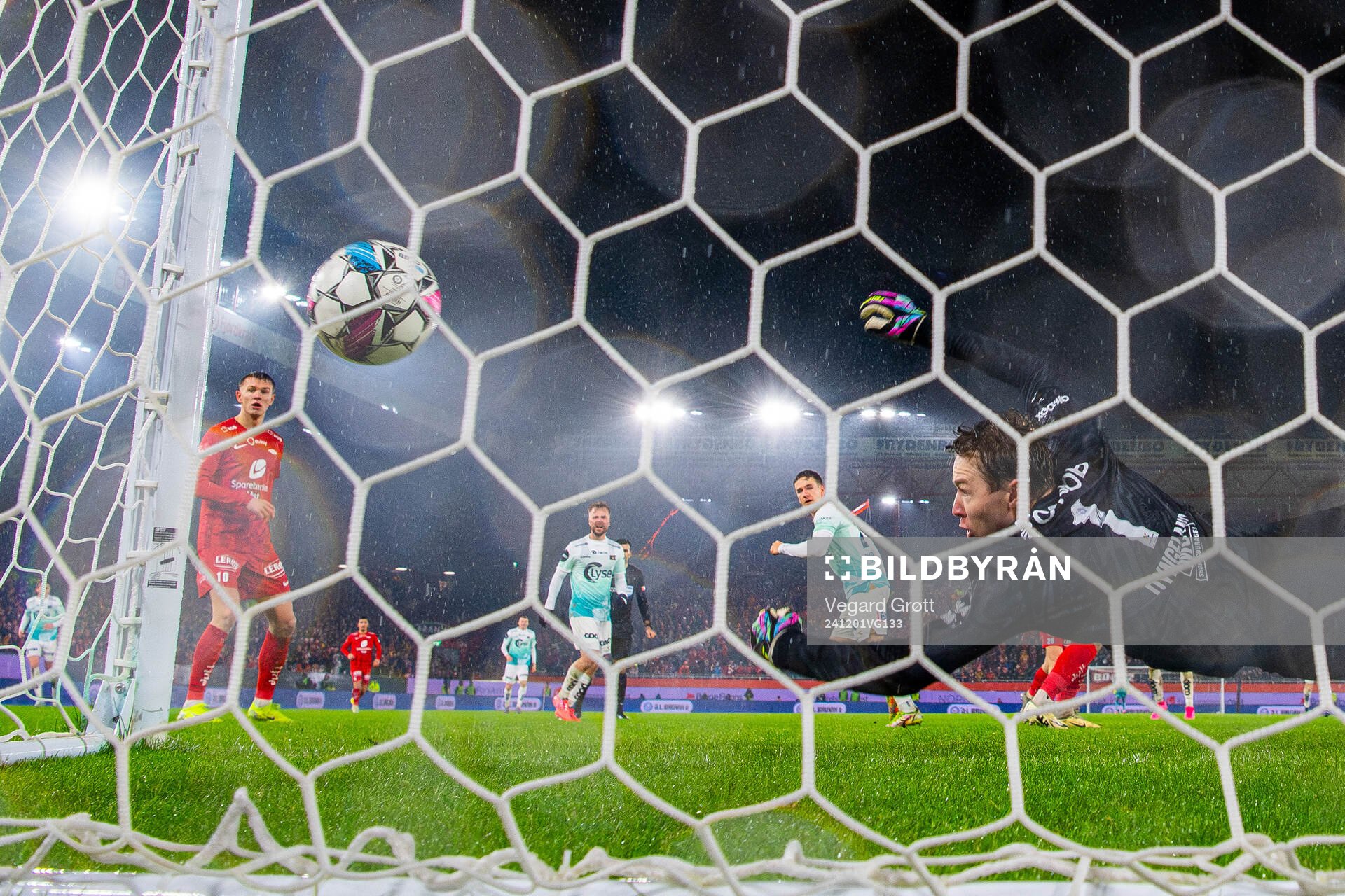 Peter Buch Christiansen of Viking scores the 0-1 goal