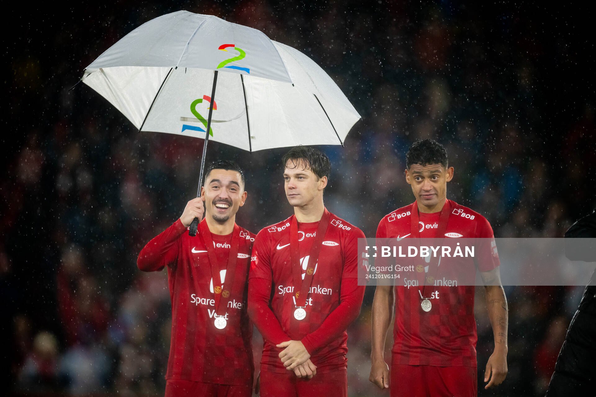 Niklas Castro, Felix Horn Myhre and Japhet Sery Larsen of