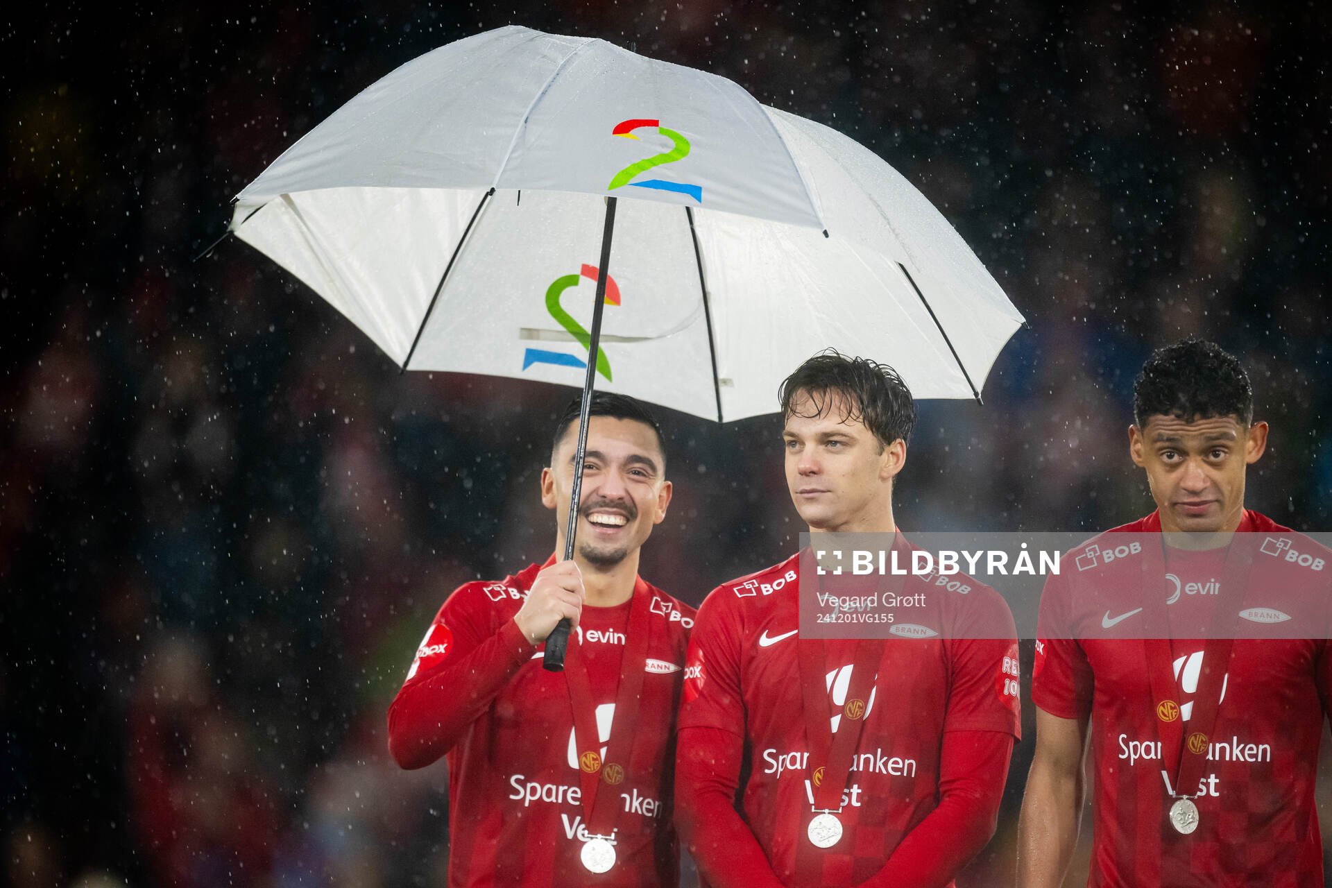 Niklas Castro, Felix Horn Myhre and Japhet Sery Larsen of