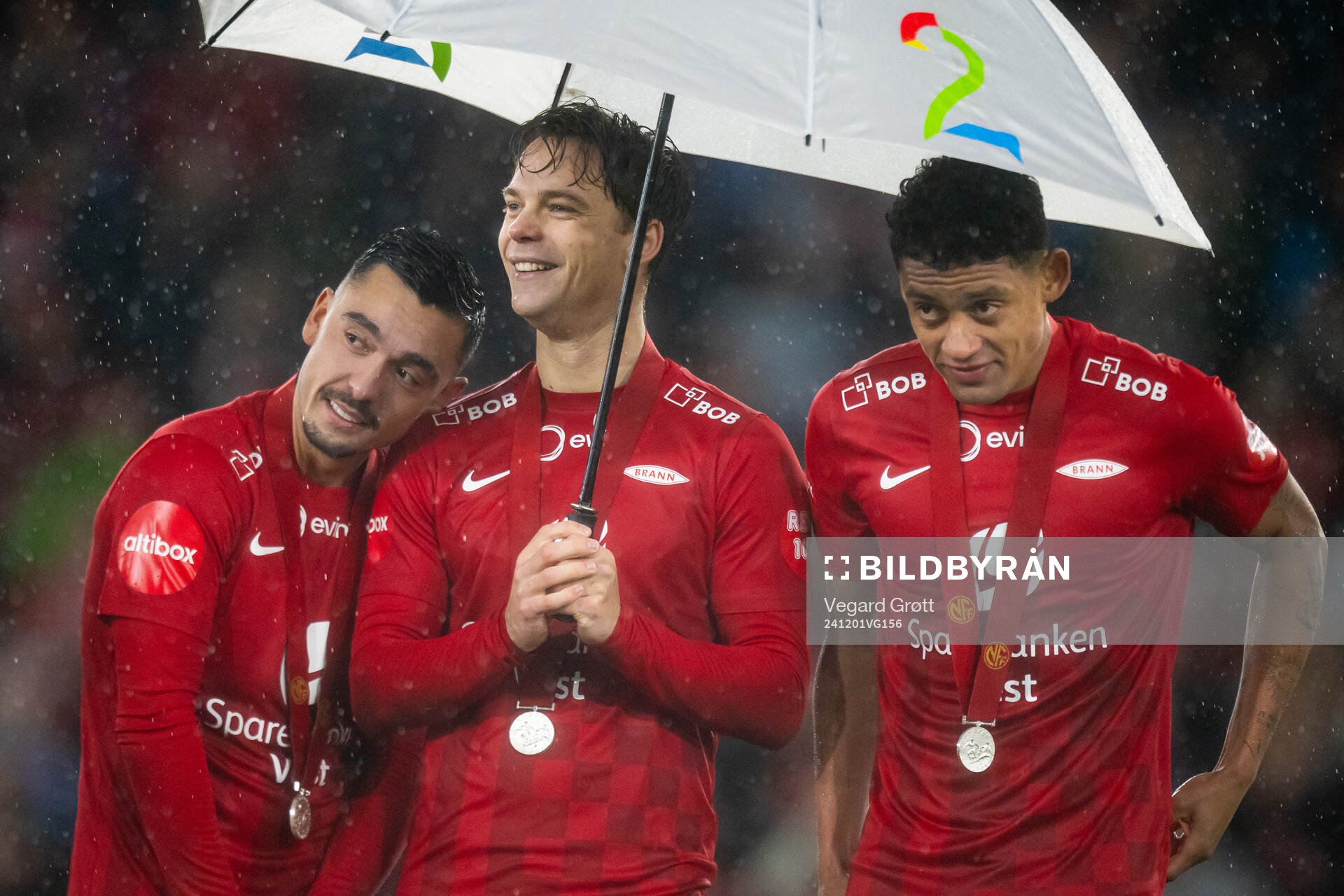 Niklas Castro, Felix Horn Myhre and Japhet Sery Larsen of