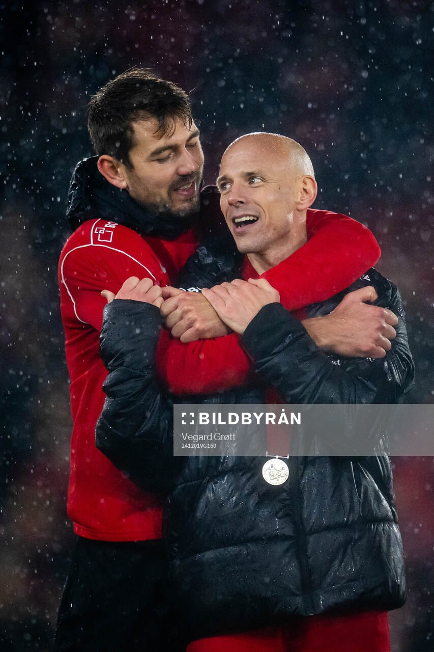 Fredrik Pallesen Knudsen and Ruben Kristiansen of Brann