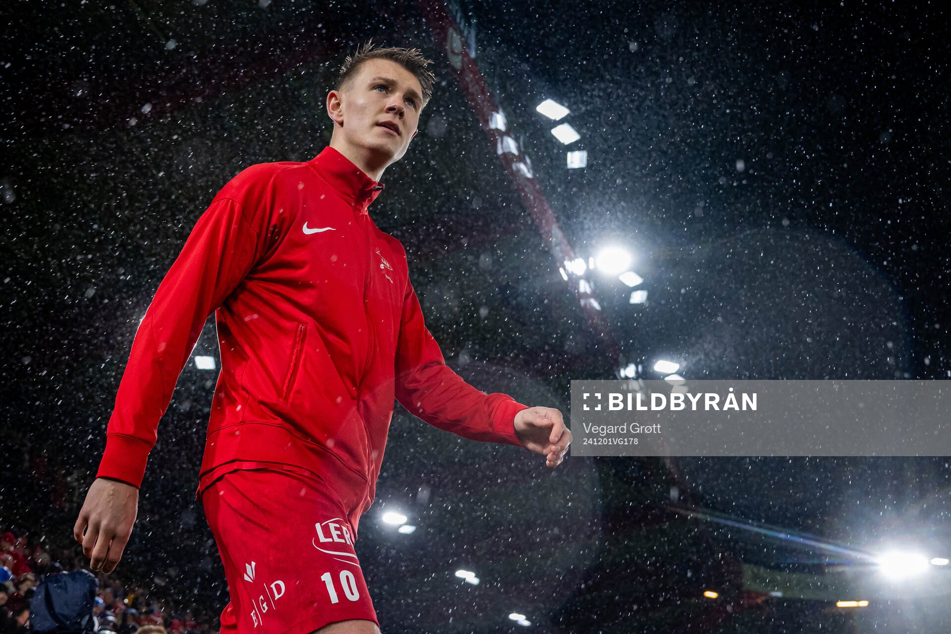 Emil Kornvig of Brann enters the pitch