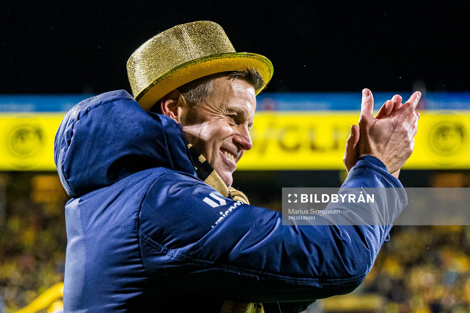 Kjetil Knutsen, head coach of Bodø/Glimt, celebrates after the Eliteserien match between Bodø/Glimt and Lillestrøm on December 1, 2024 in Bodø.