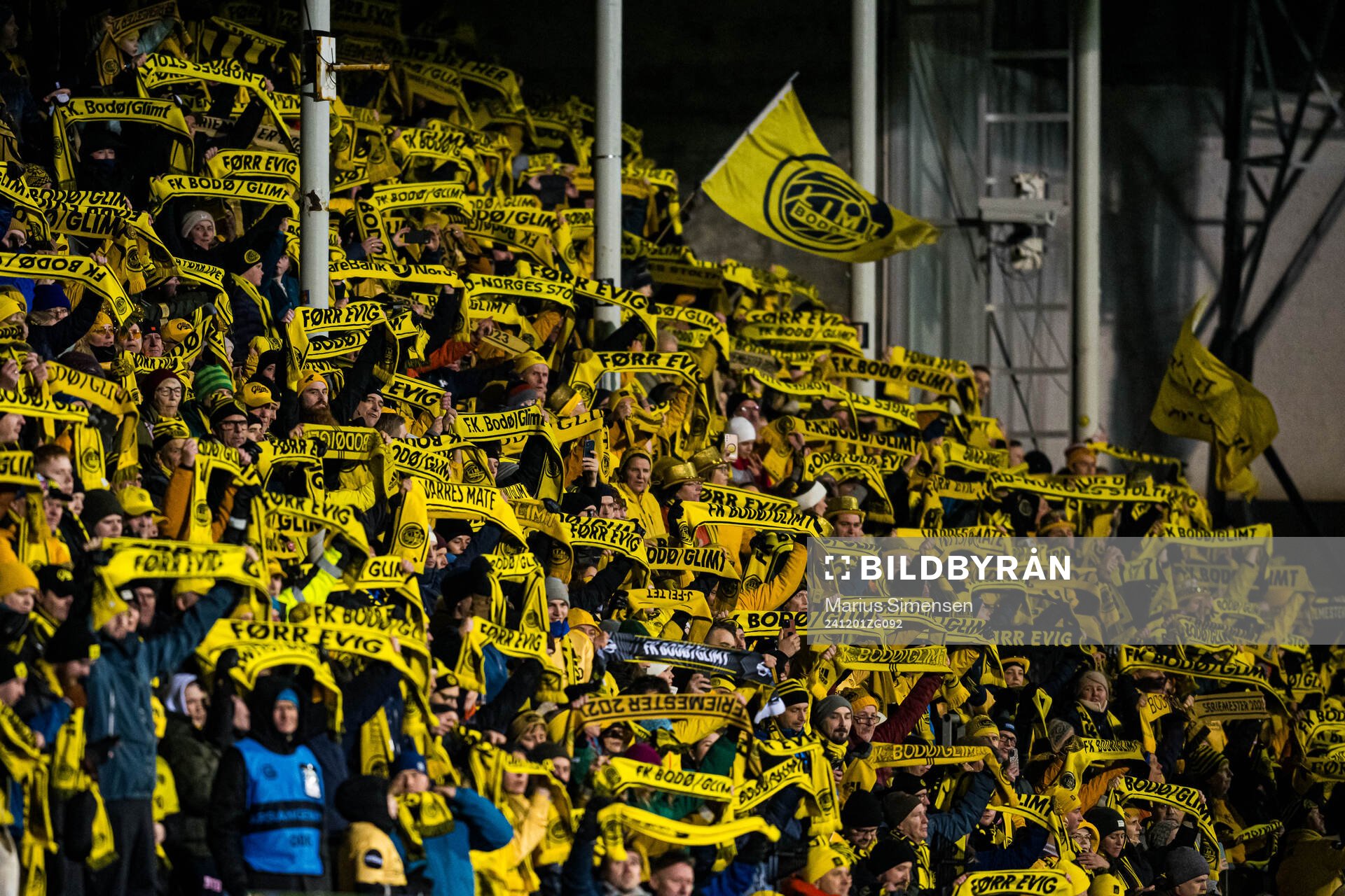 Spectators in the stands
