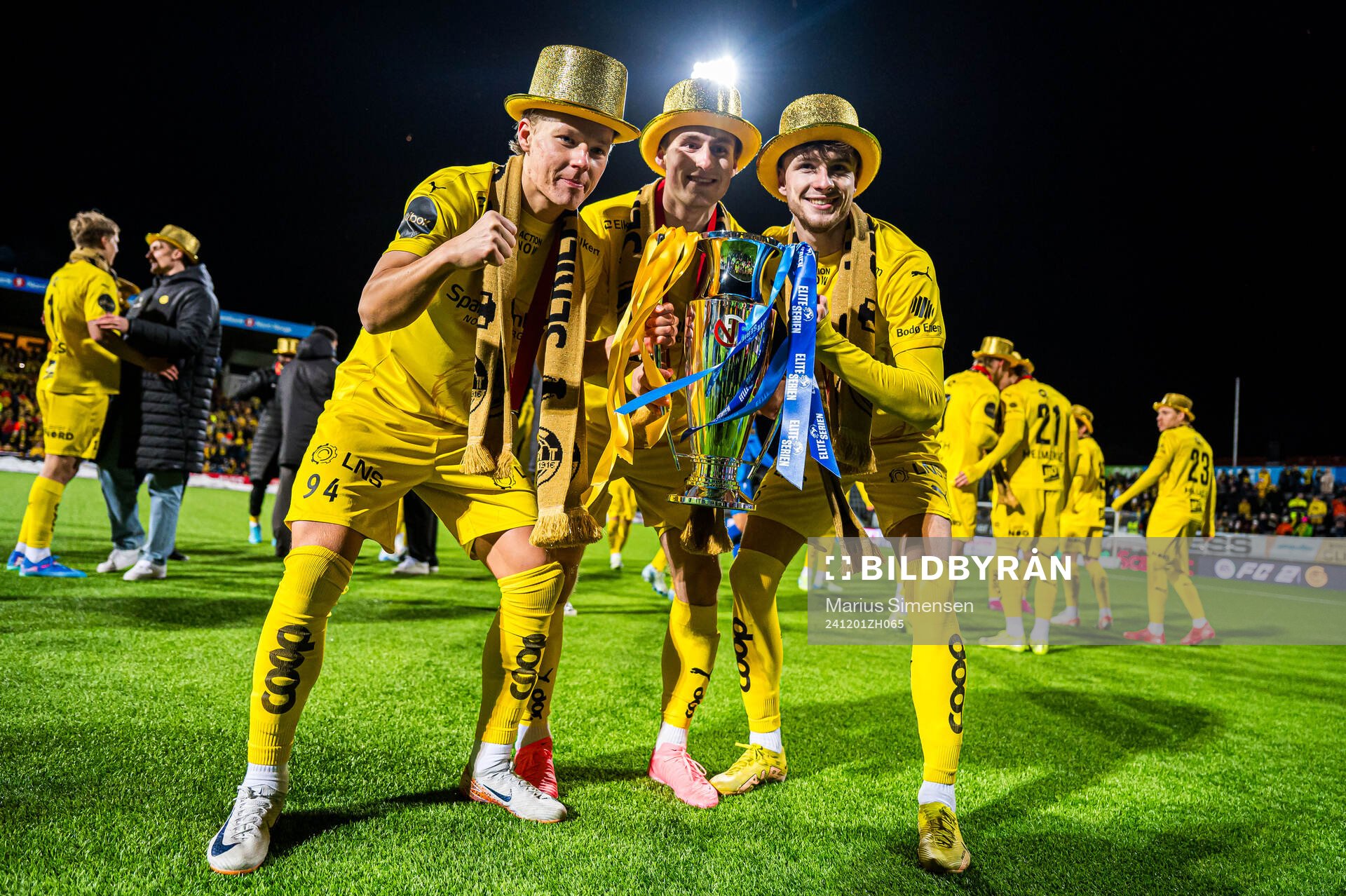 August Mikkelsen, Fredrik Sjøvold and Håkon Evjen of