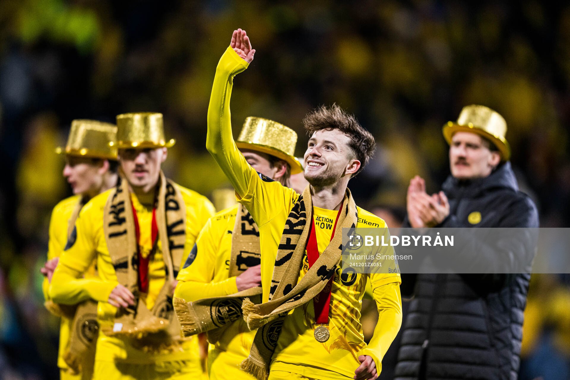 Håkon Evjen of Bodø/Glimt celebrates