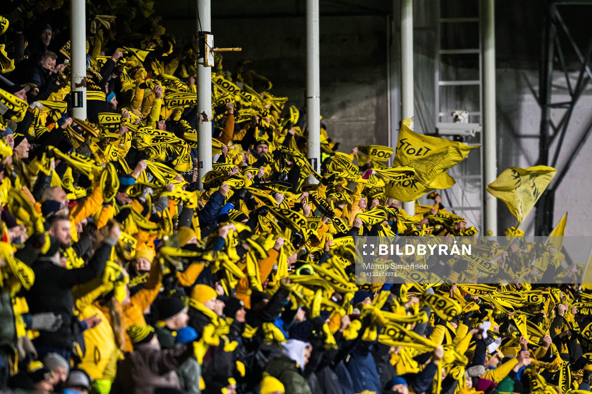 Spectators in the stands