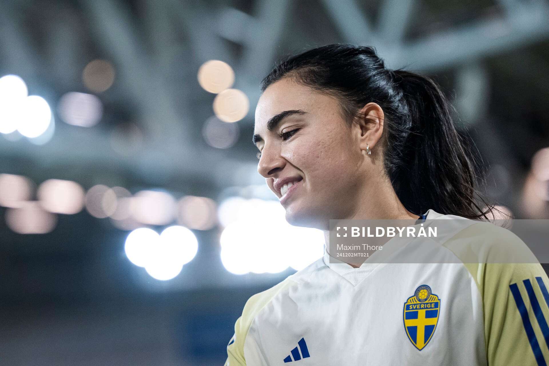 Goalkeeper Zecira Musovic of the Swedish women's national