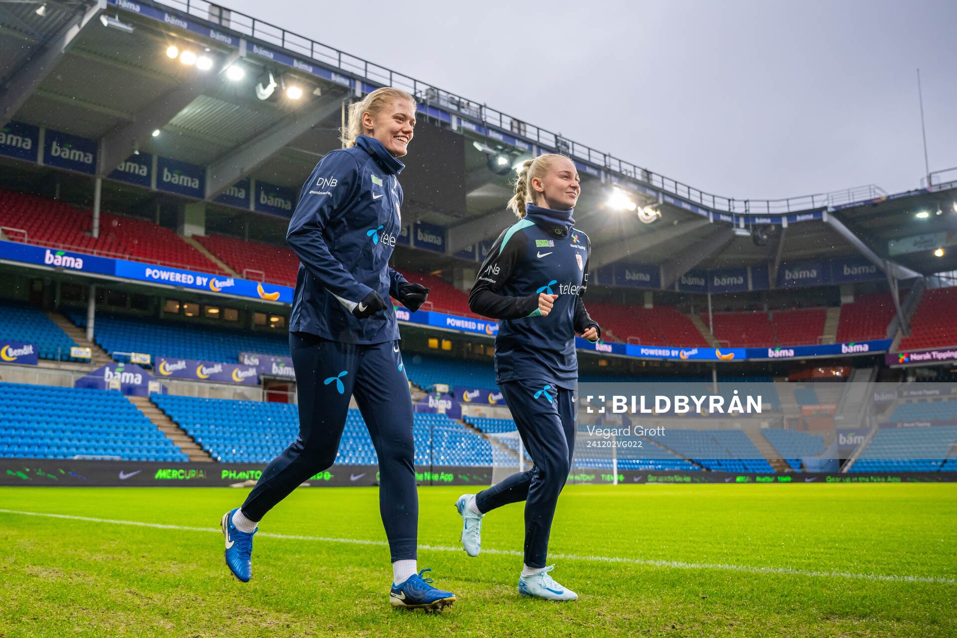 Mathilde Harviken and Emilie Marie Joramo of the Norwegian