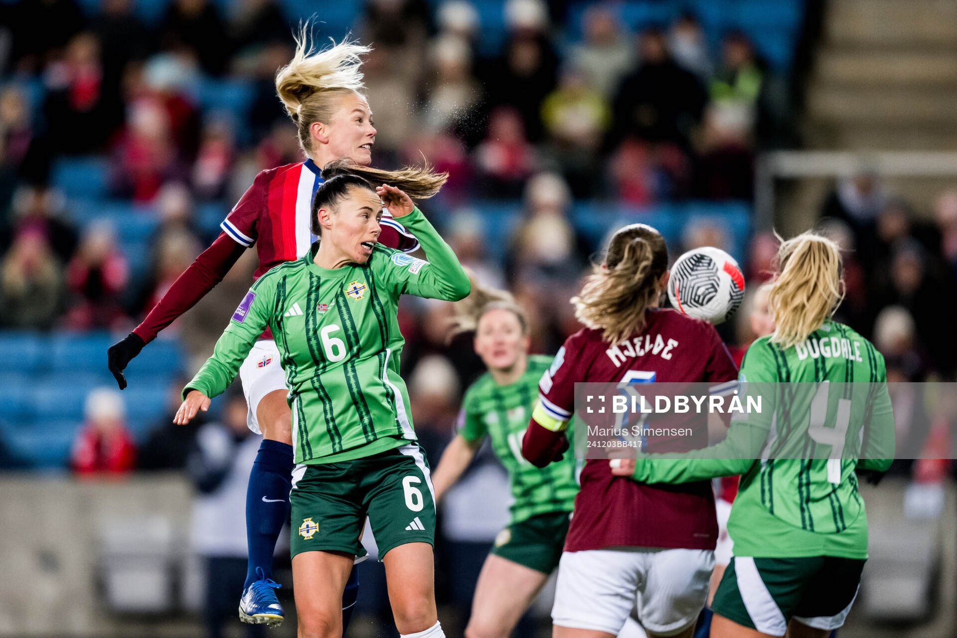 Guro Bergsvand of Norway and Laura Rafferty of Northern