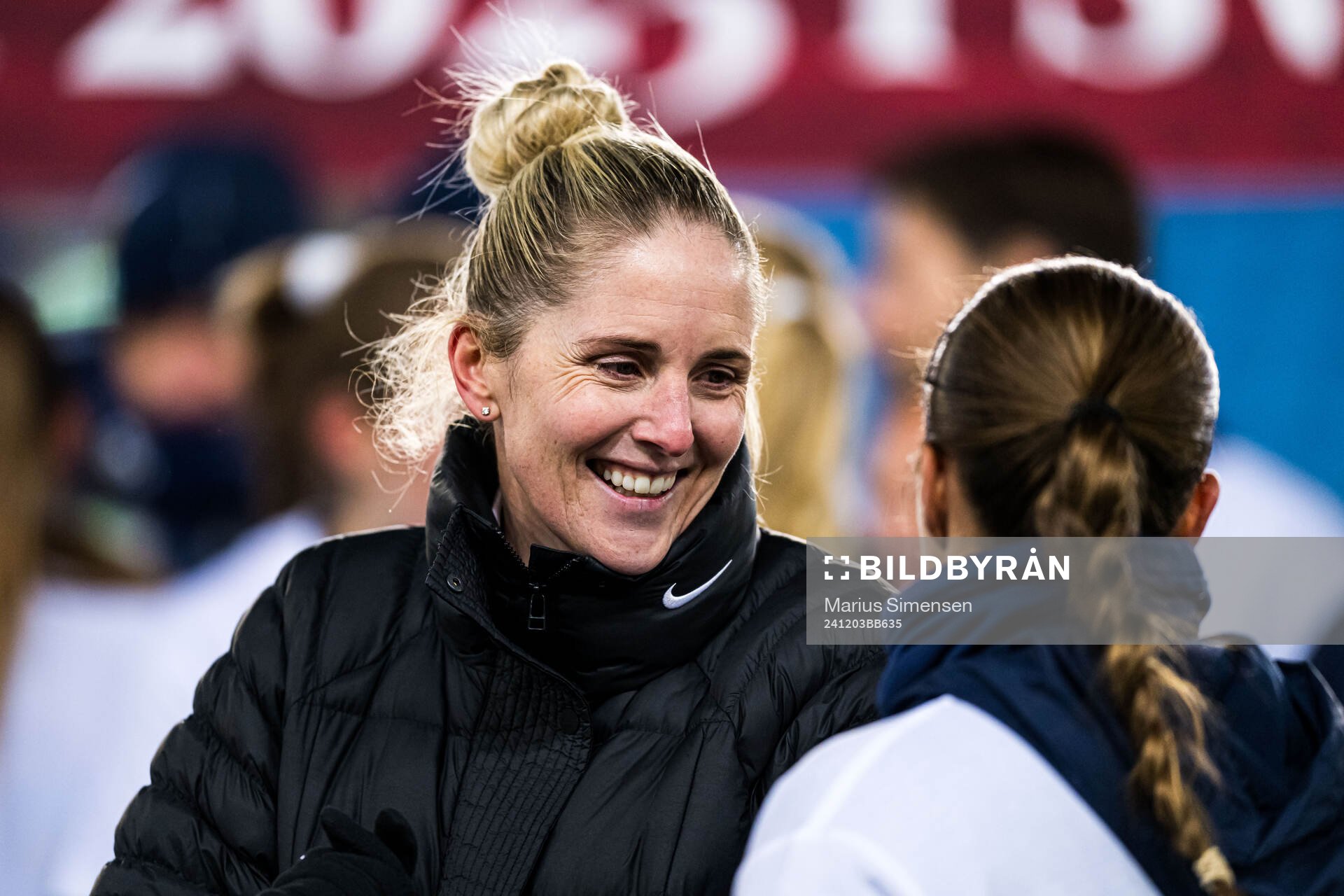 Gemma Grainger, head coach of Norway, and Guro Reiten of