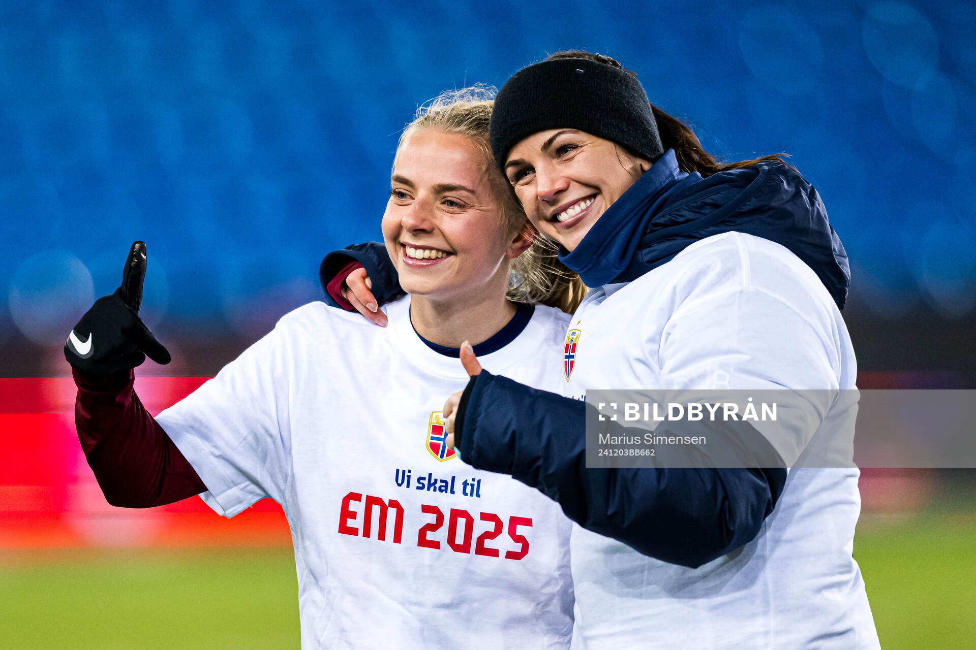 Emilie Woldvik and Tuva Hansen of Norway celebrates