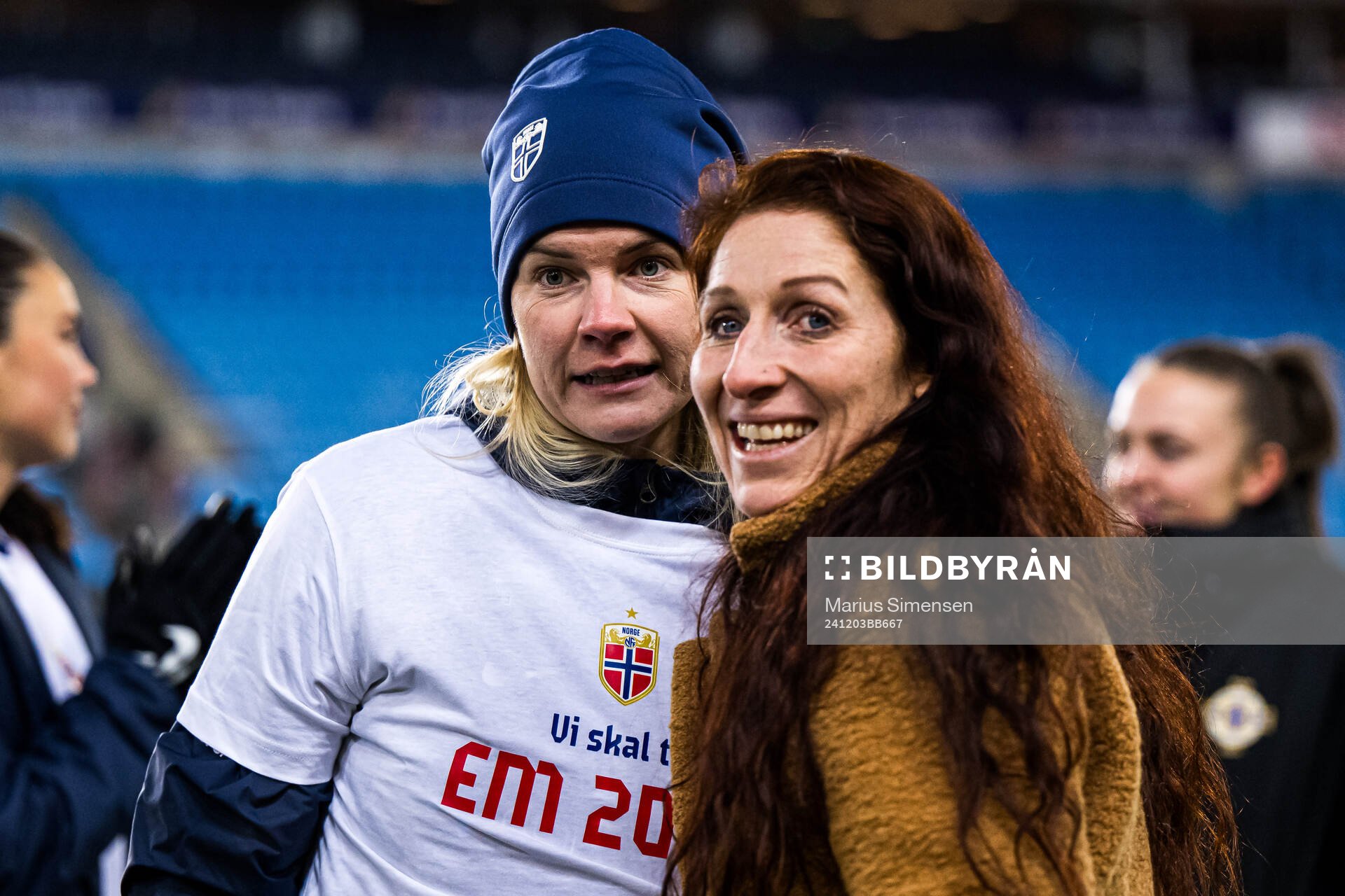 Ada Stolsmo Hegerberg of Norway and Lise Klaveness,