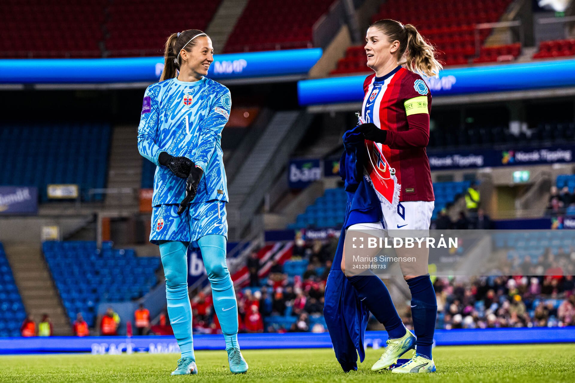 Cecilie Hauståker Fiskerstrand and Maren Mjelde of Norway
