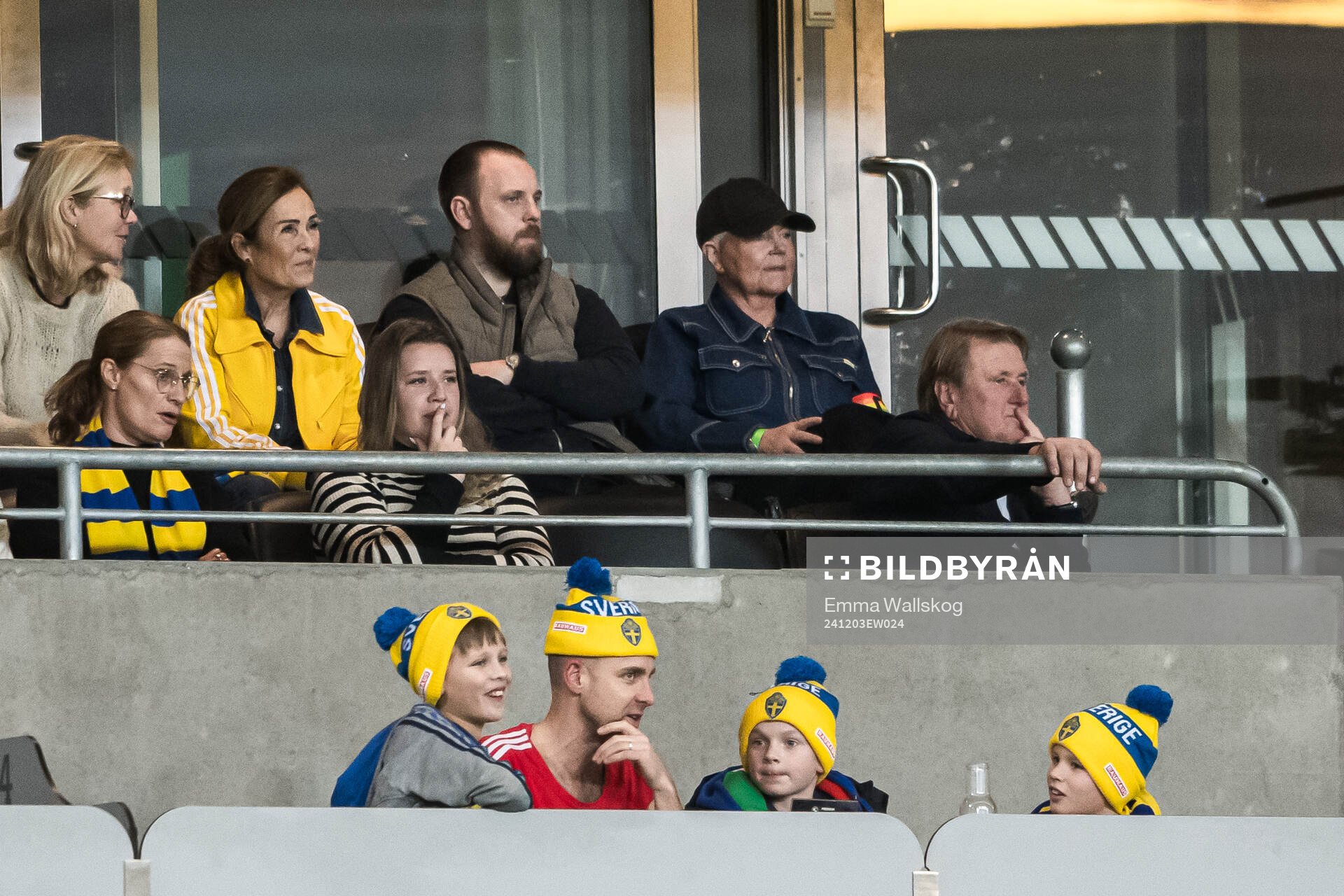 Marika Domanski Lyfors in the stands the UEFA Women's Euro