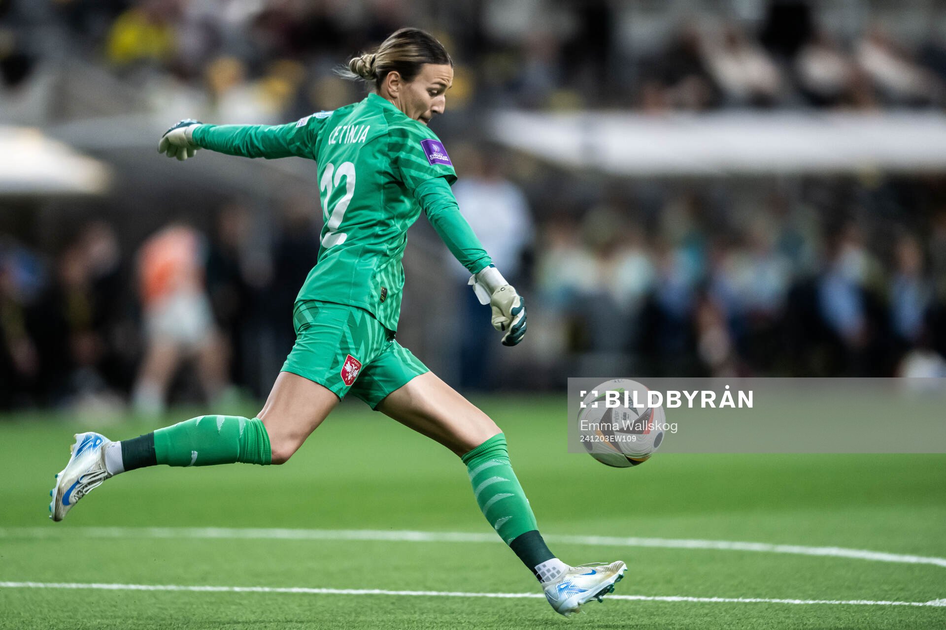 Goalkeeper Sara Cetinja of Serbia