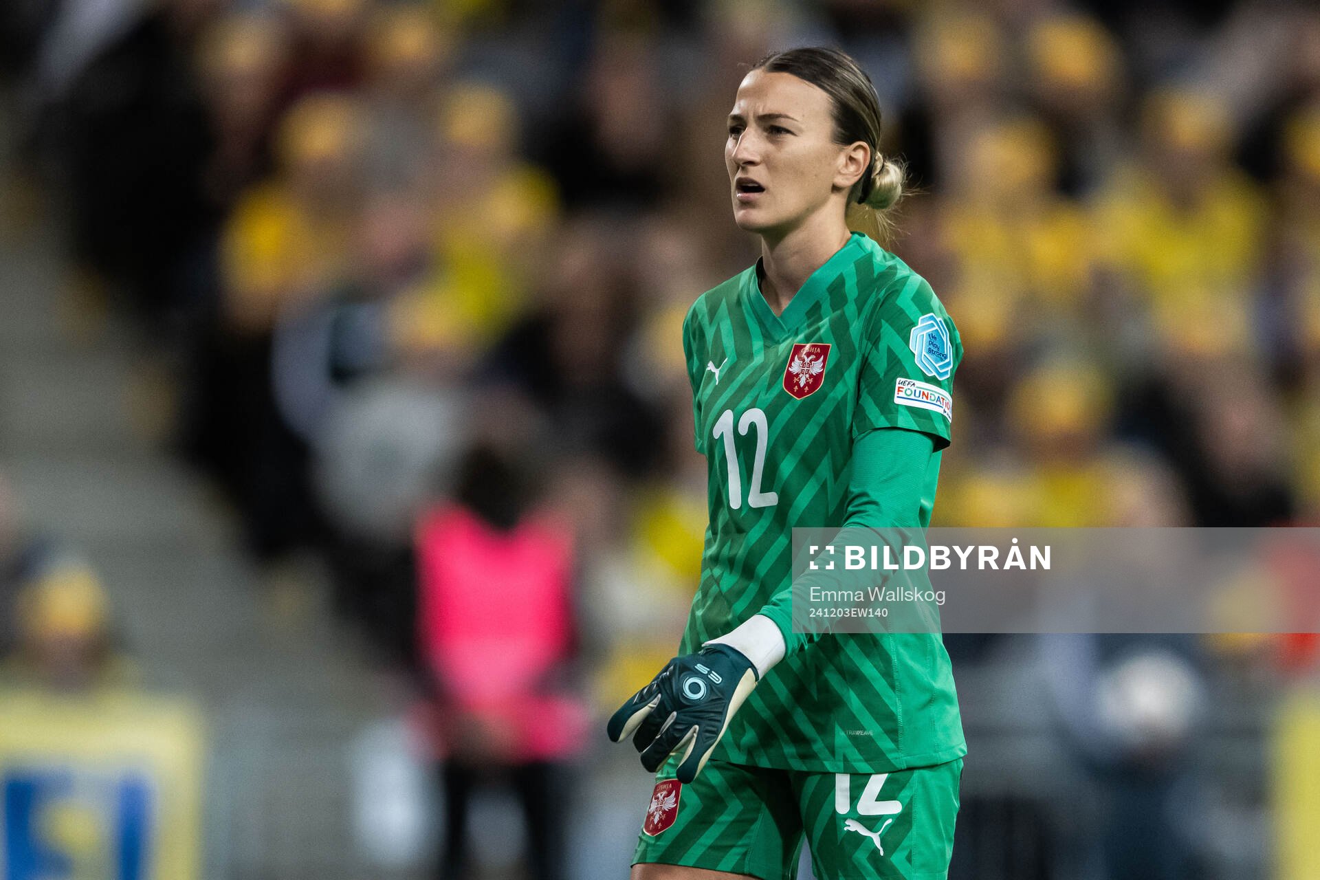 goalkeeper Sara Cetinja of Serbia