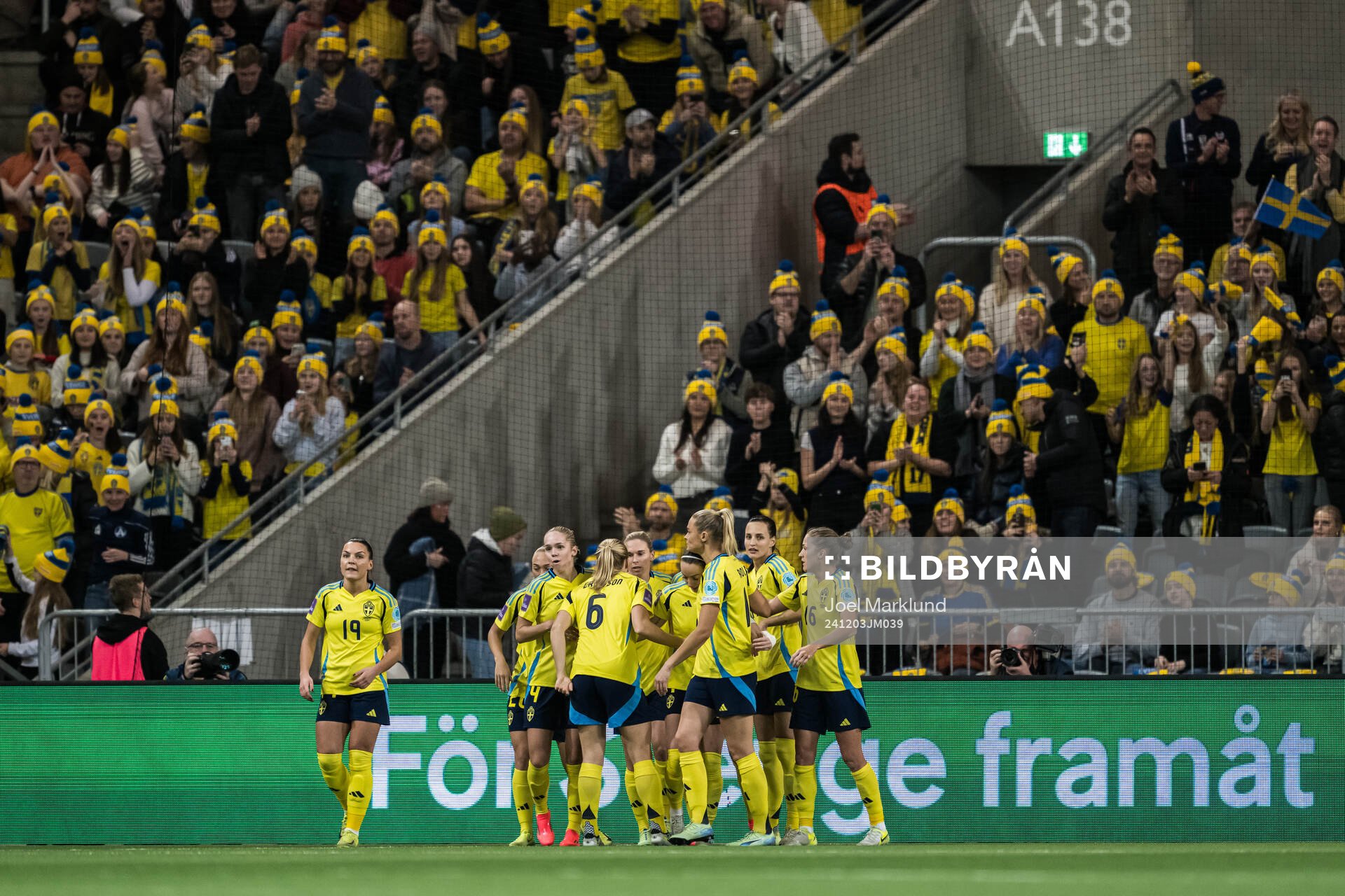 Kosovare Asllani of Sweden celebrates scoring the 2-0 goal