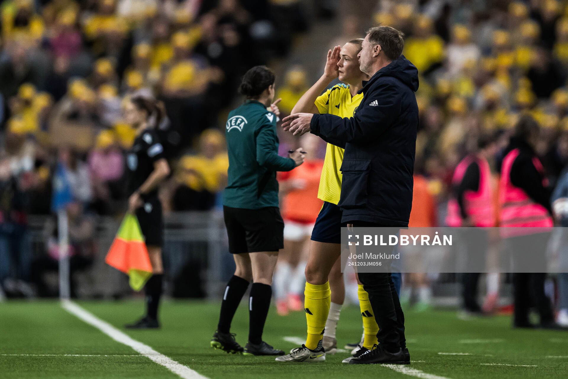 Magdalena Eriksson and Head coach Peter Gerhardsson of