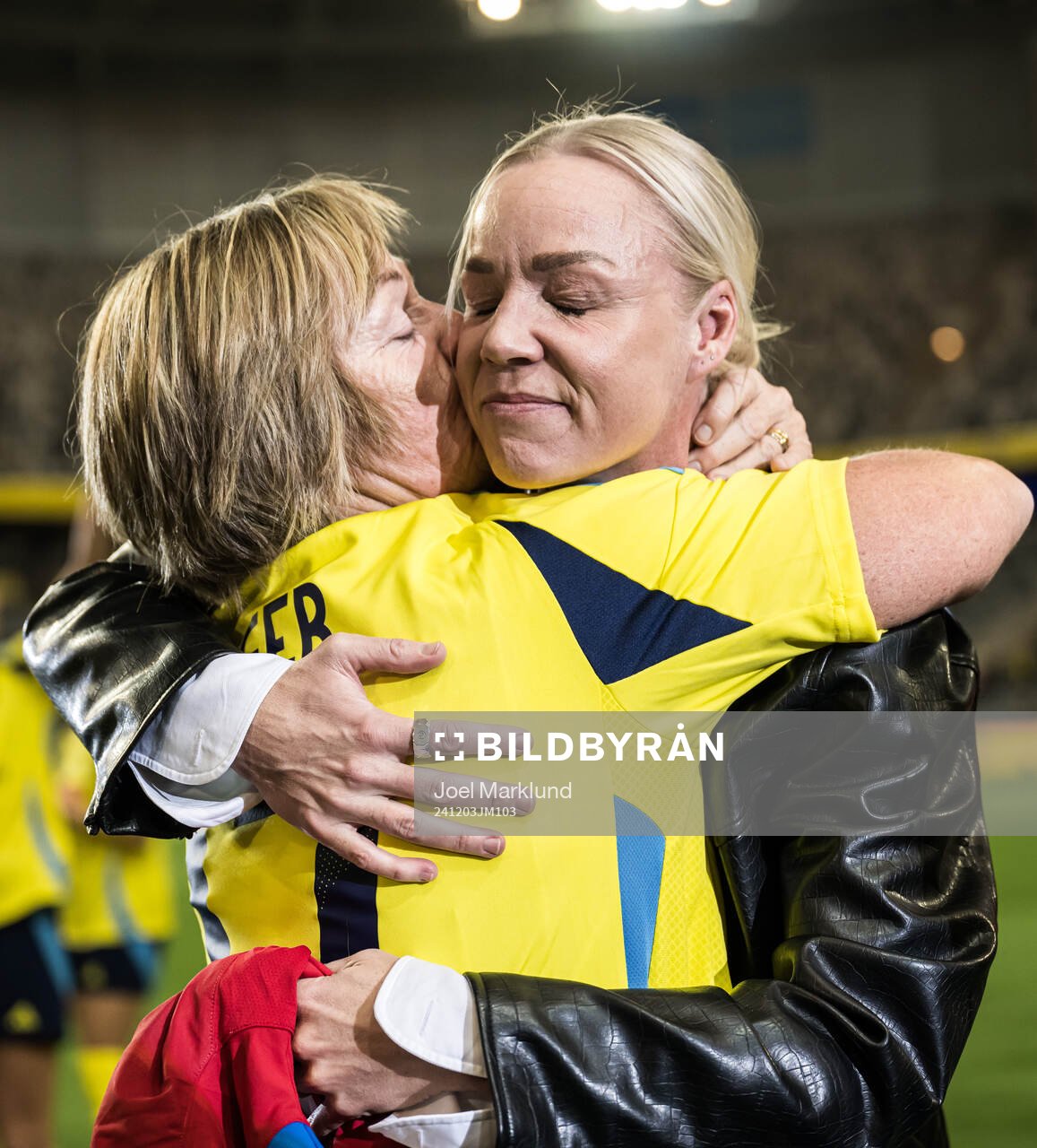 Caroline Seger with her mother Birgitta