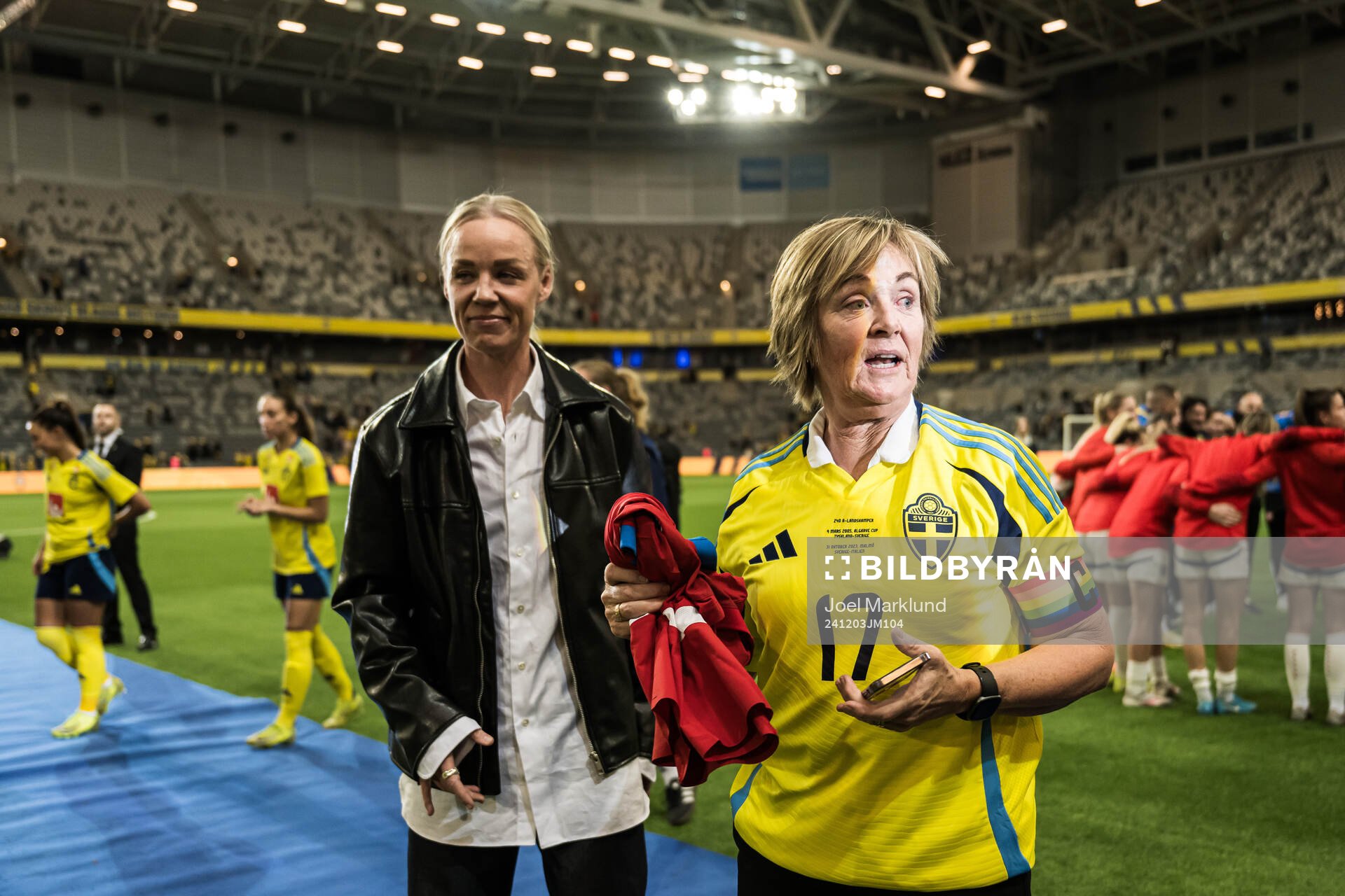 Caroline Seger with her mother Birgitta