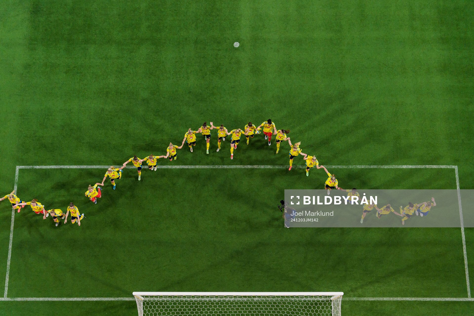 Players of Sweden celebrate
