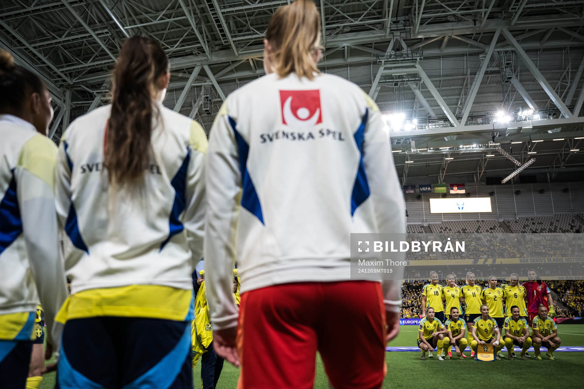 The starting eleven of Sweden pose for a team photo