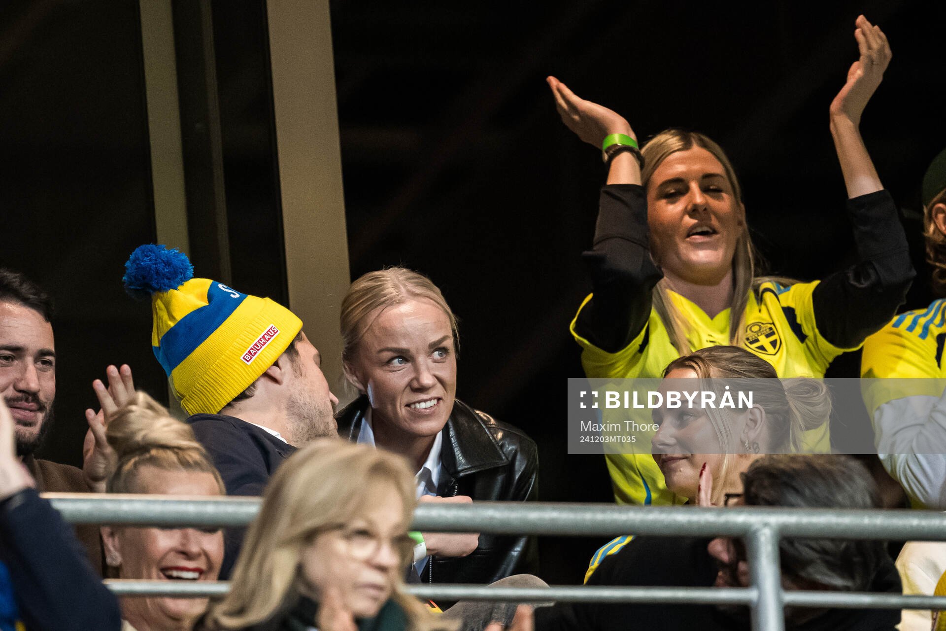 Caroline Seger in the stands