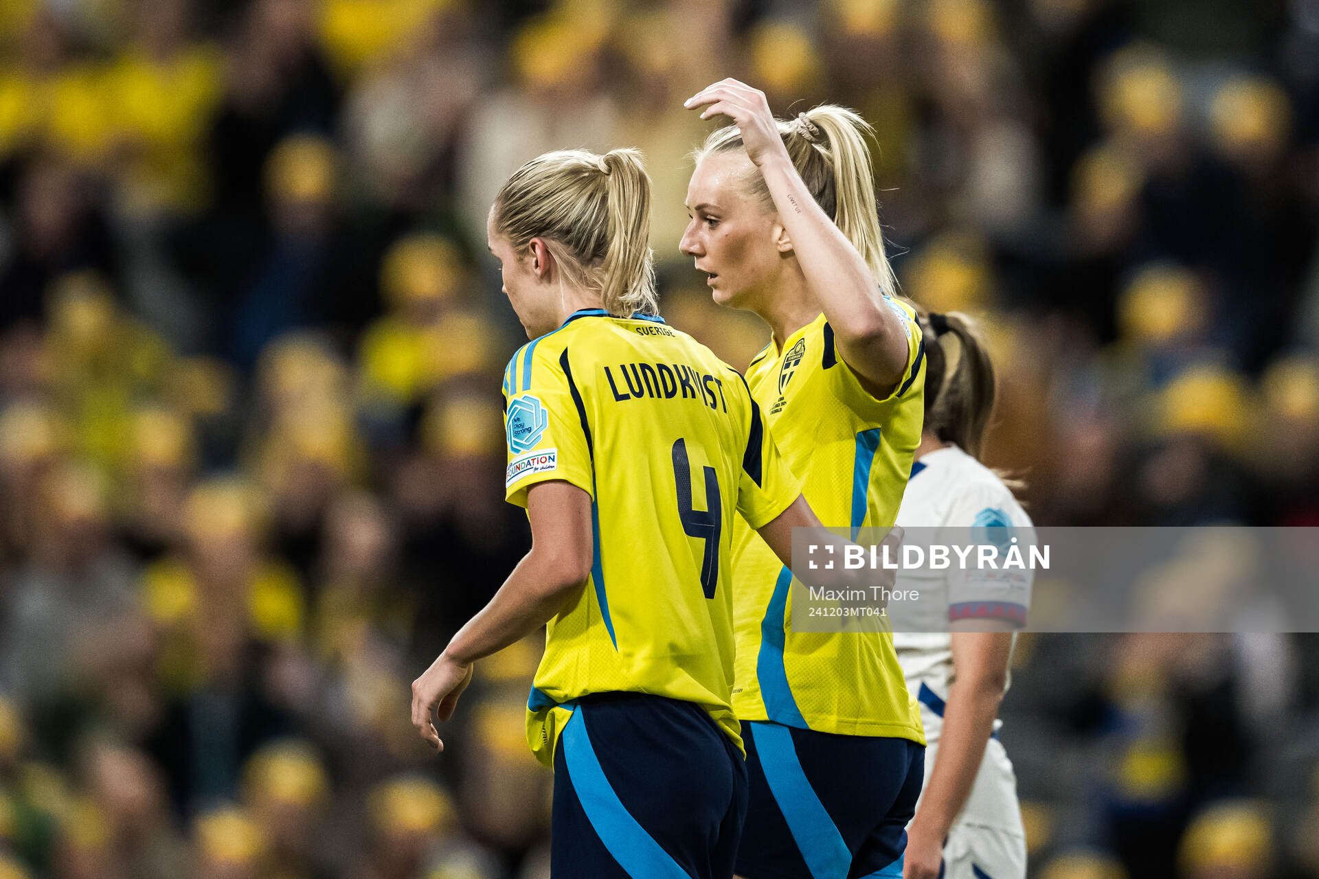 Stina Blackstenius of Sweden celebrating the 3-0 goal
