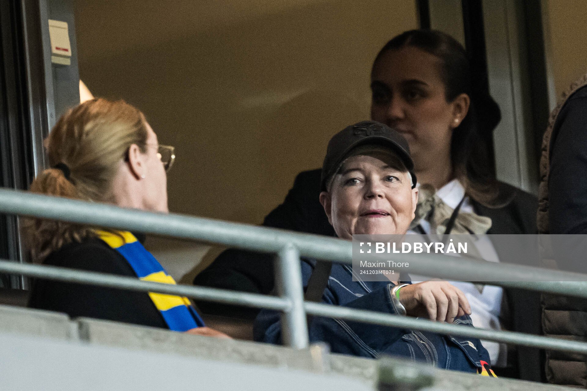 Marika Domanski Lyfors in the stands