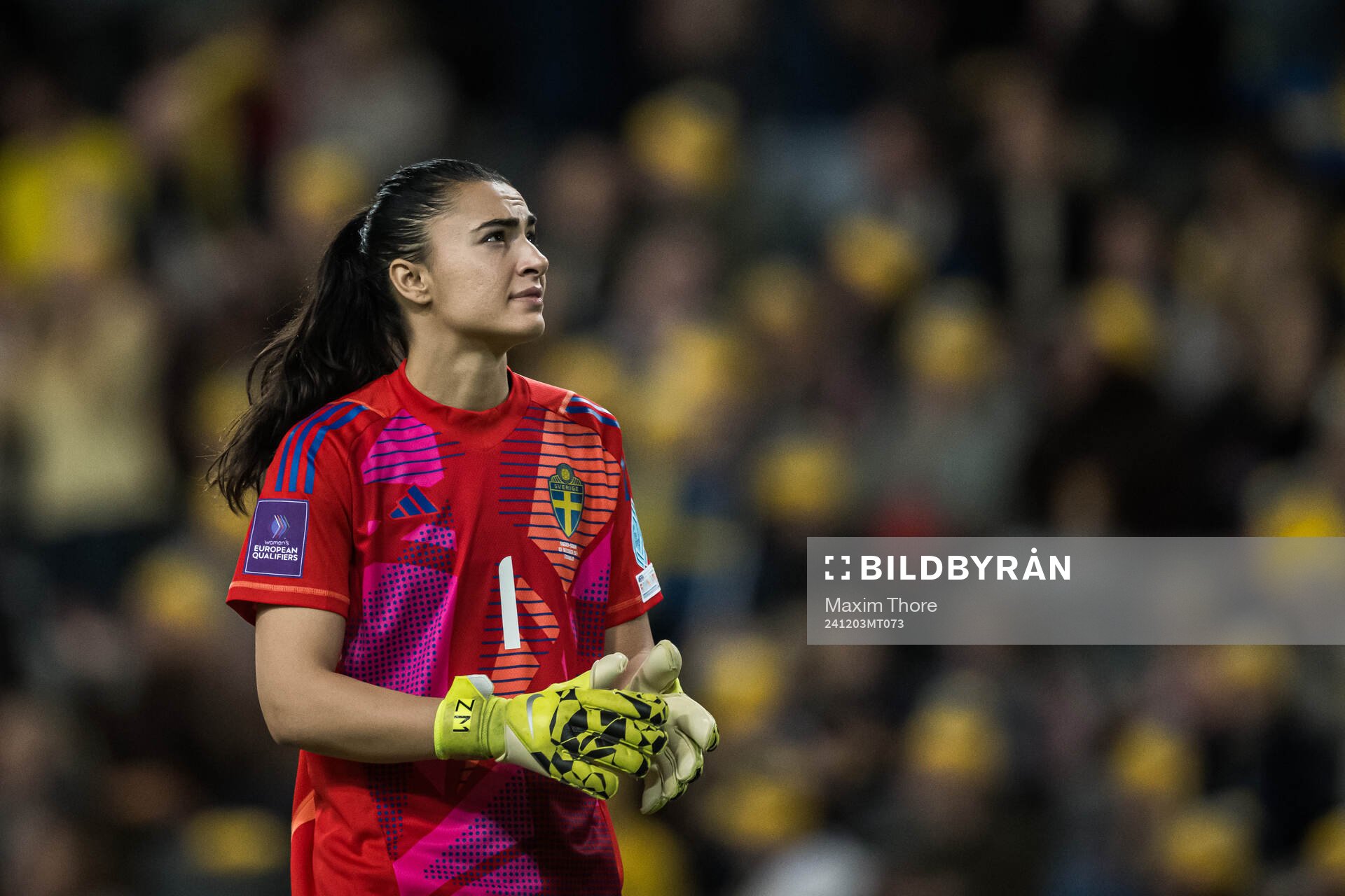 Goalkeeper Zecira Musovic of Sweden