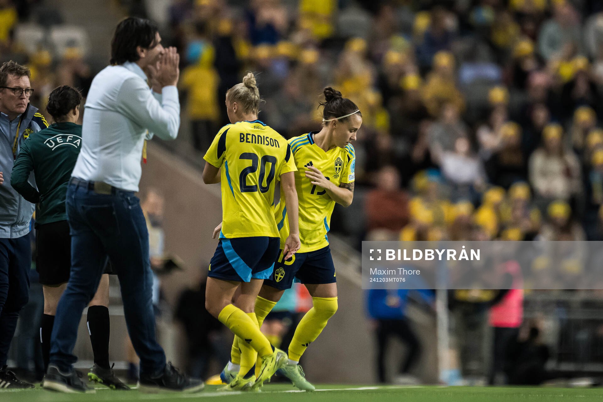 Hanna Bennison and Julia Zigiotti Olme of Sweden