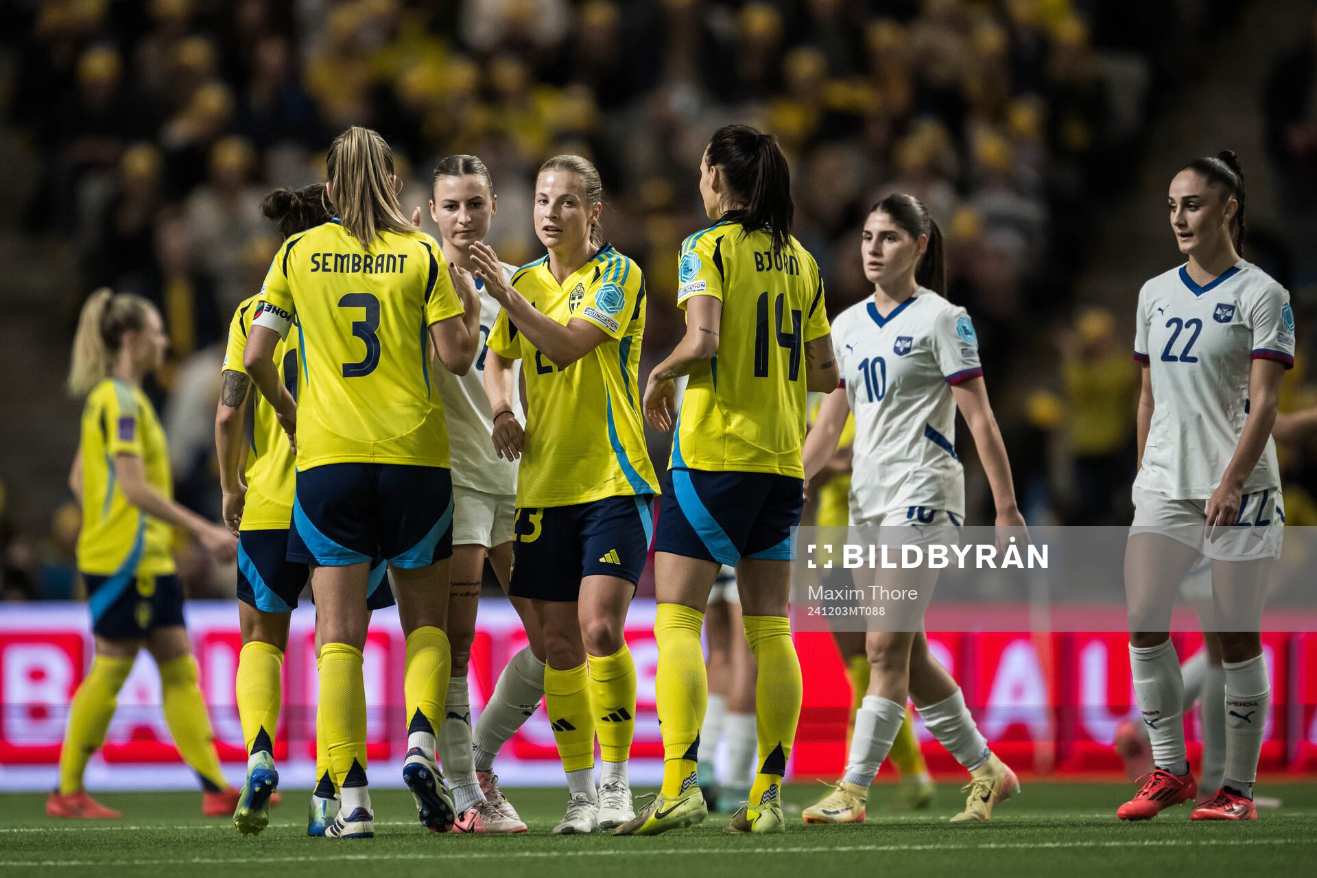 Anna Anvegård of Sweden celebrating