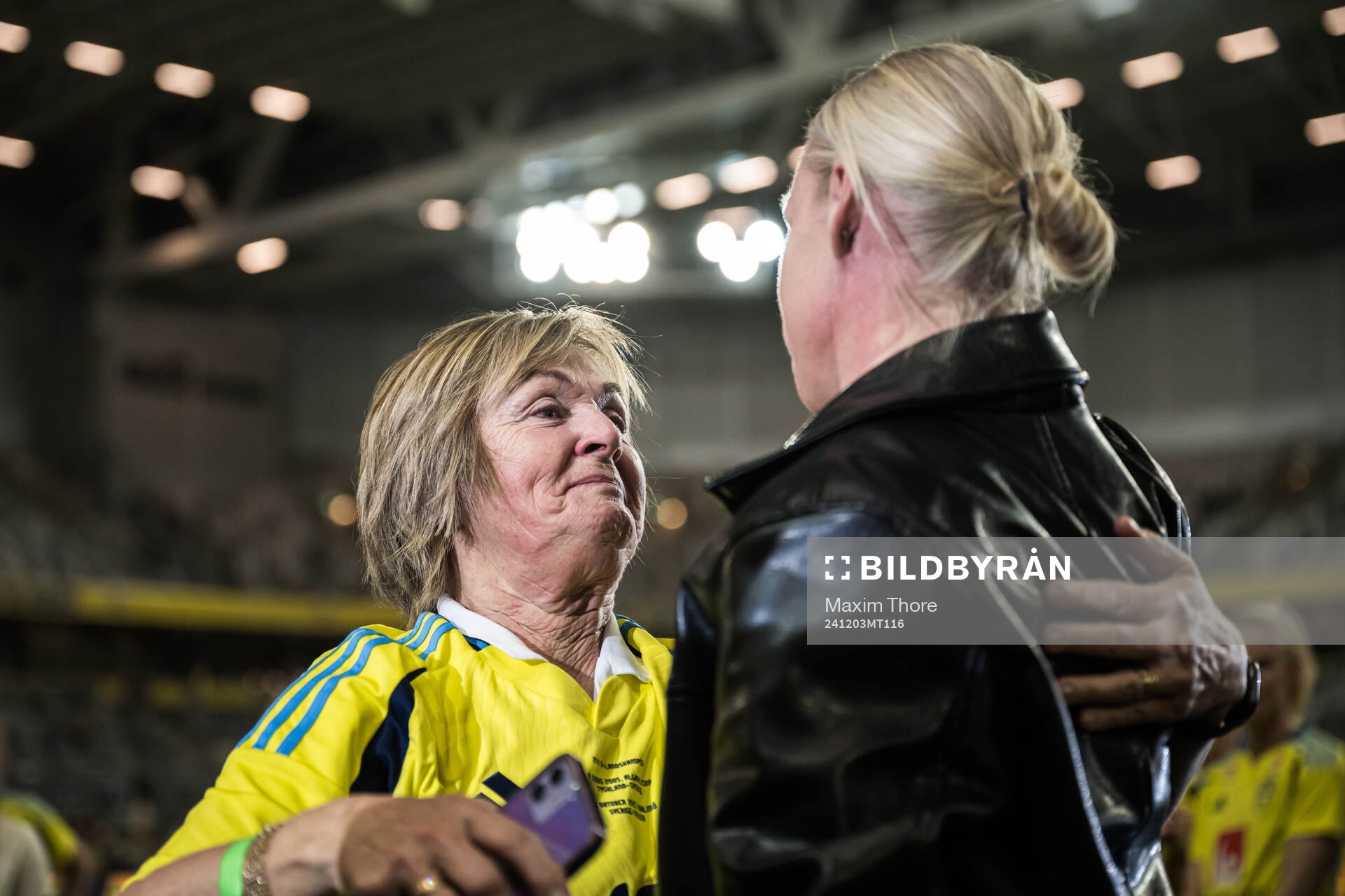 Caroline Seger with her mother Birgitta