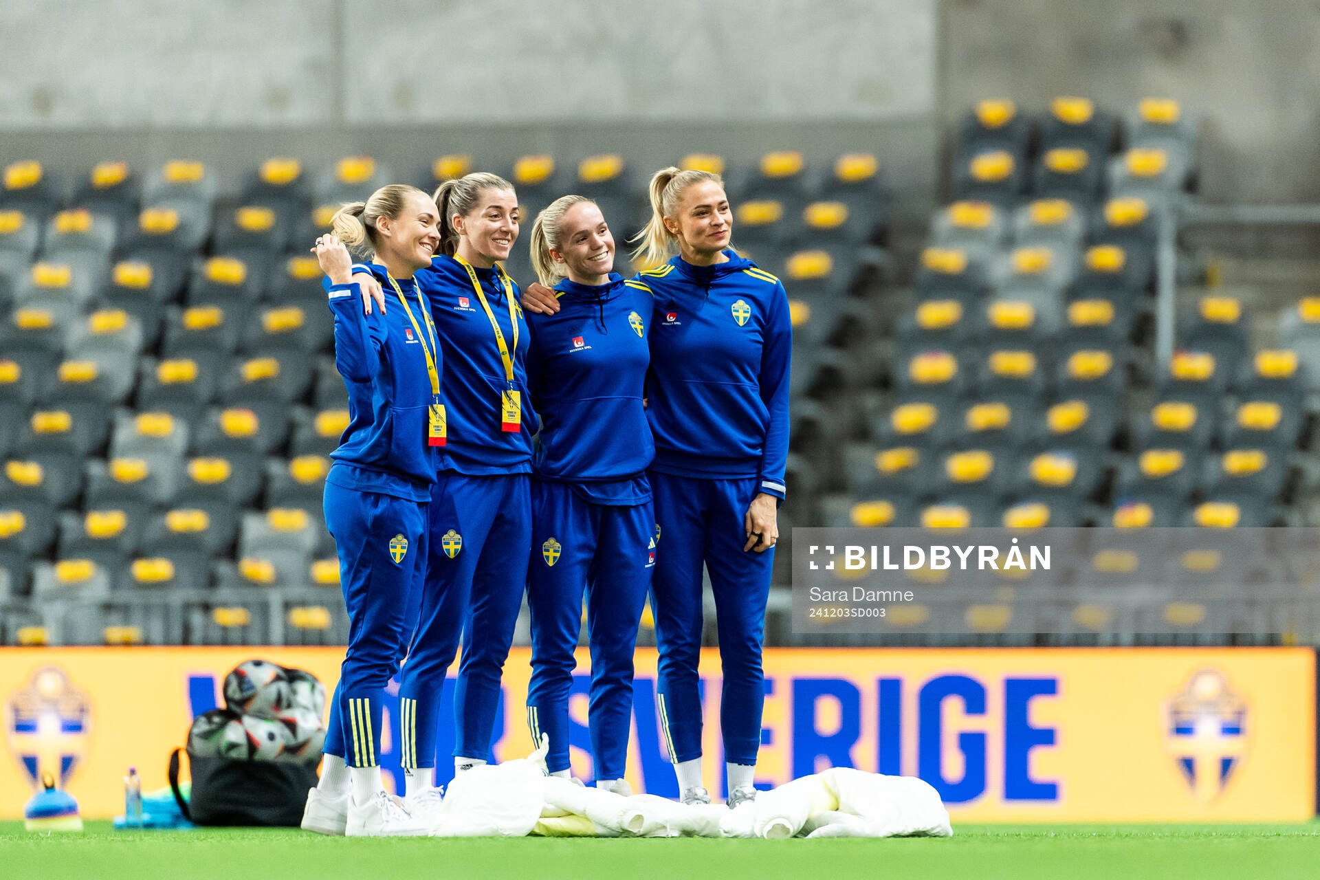 Magdalena Eriksson, Linda Sembrant, Hanna Lundkvist and