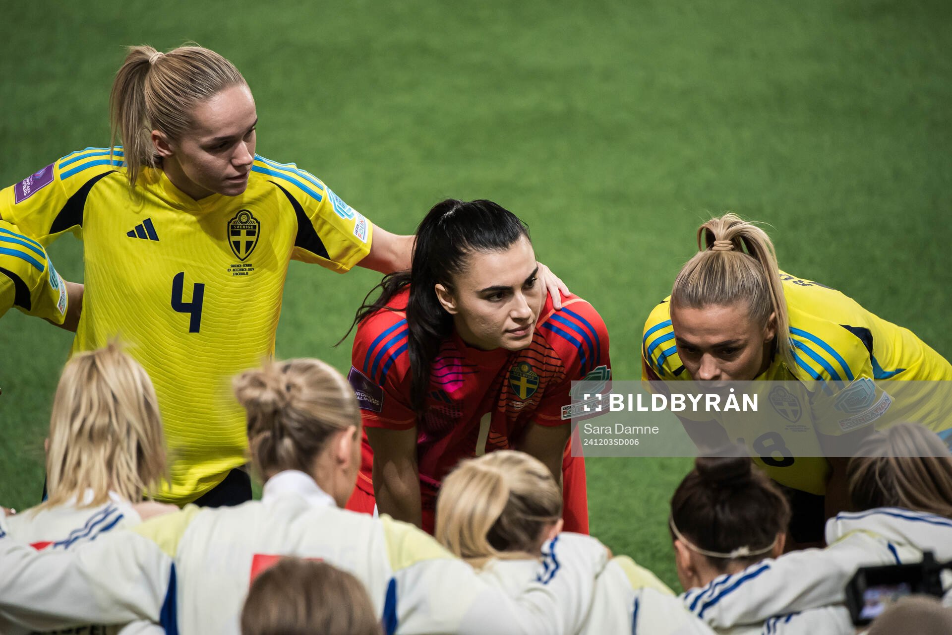 Hanna Lundkvist, Zecira Musovic, and Fridolina Rolfö of