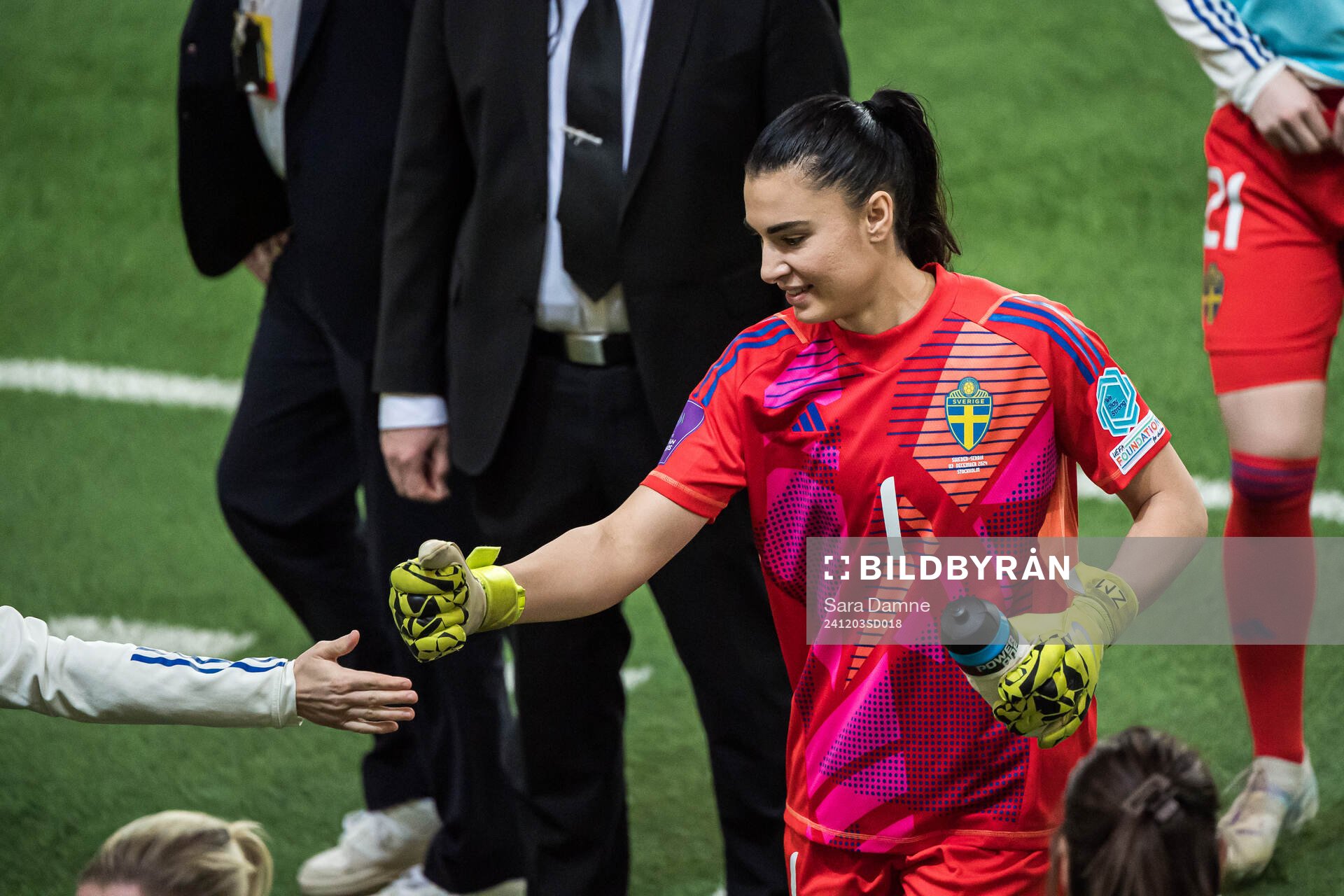 Zecira Musovic of Sweden celebrating