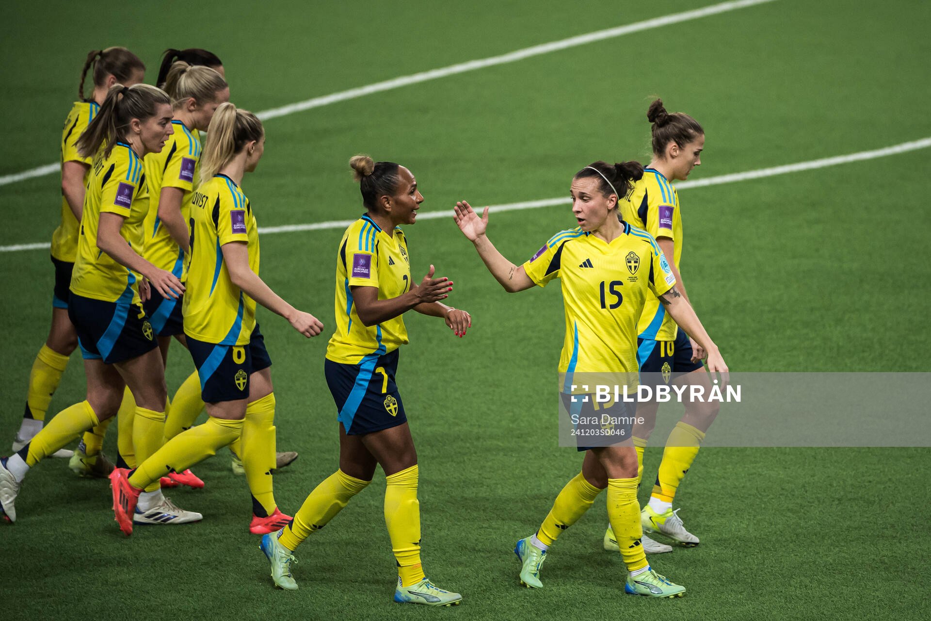 Madelen Janogy and Julia Zigiotti Olme of Sweden celebrating