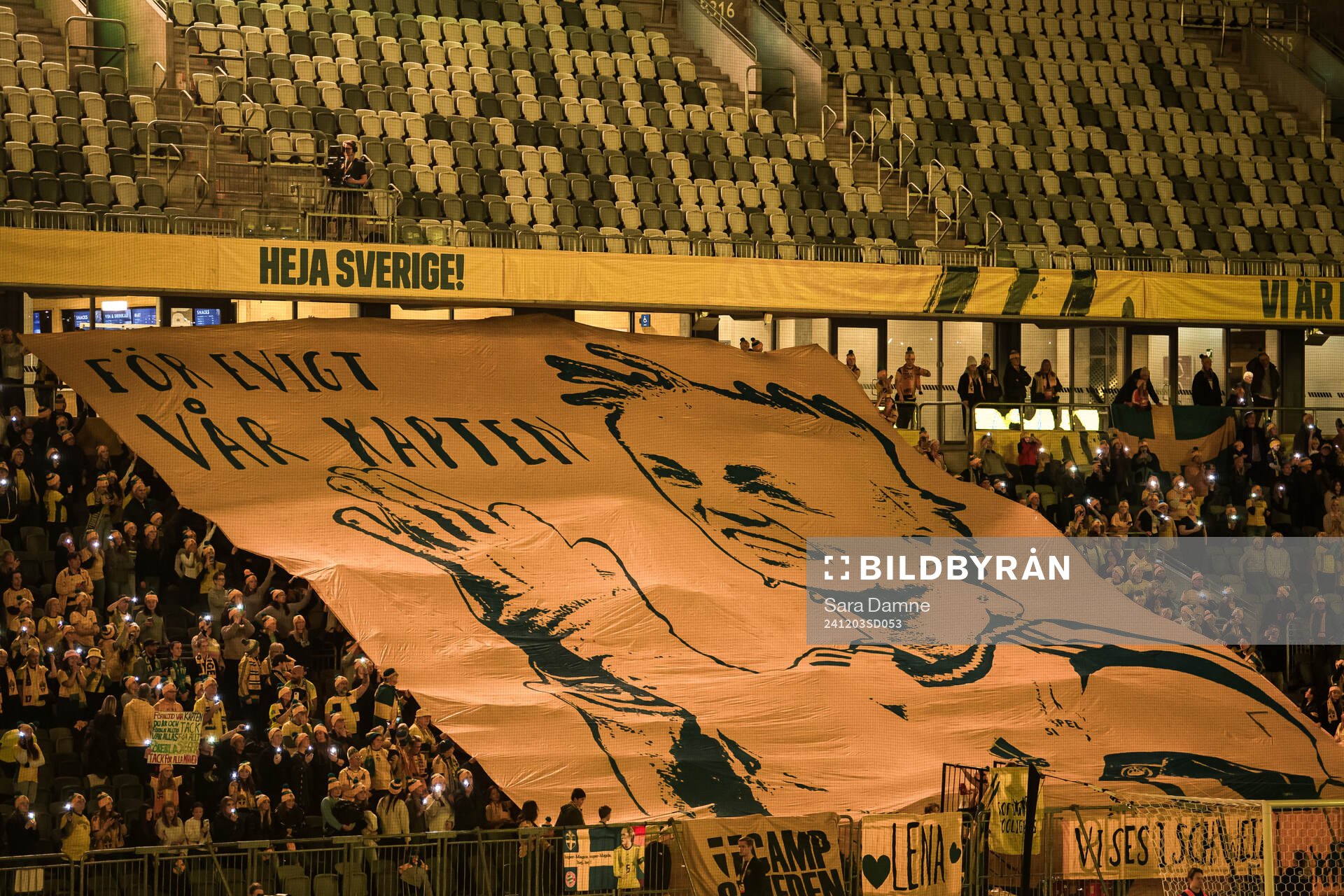 A tifo for Caroline Seger